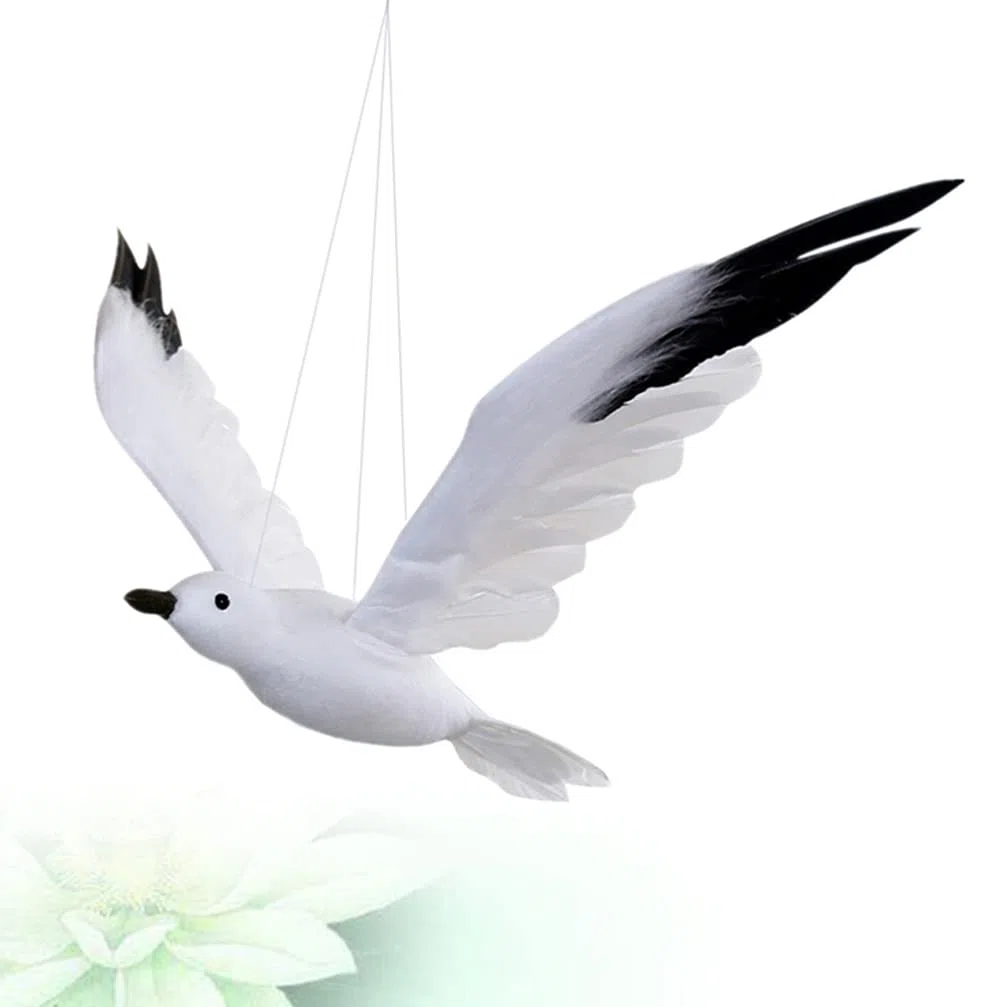 Gadpiparty Hängende Möwen Fliegender Vogel Mobile Schaumstoff Weißer Vogel Hängende Verzierung für Decke Kinderzimmer Garten Balkon Party Hochzeit Möwe Größe L