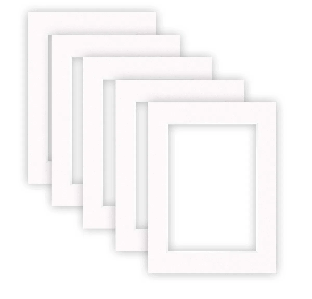 nielsen Conservation Passepartout Karton 1,5 mm | 5er Set | Außenformat 30x40 cm für Bildformat 20,5x29,5 cm (DIN A4) | Reinweiß (hellweiß) | glatte Oberfläche