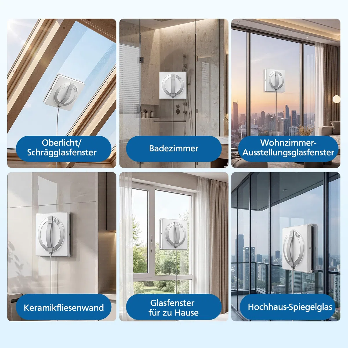 12 Stück Reinigungspad für Ecovacs Winbot W2S / W2S Omni Fensterputzroboter, Reinigungstuch für Ecovacs Winbot Waschbare Mikrofaser Wischtücher