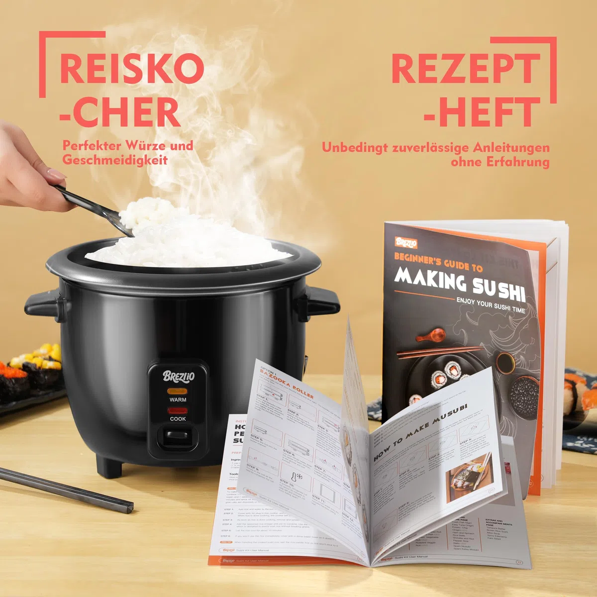 Sushi Maker Set，Sushi zubehör，Sushi Set zum selber Machen ，DIY for Anfänger，kreative Hobbyköche