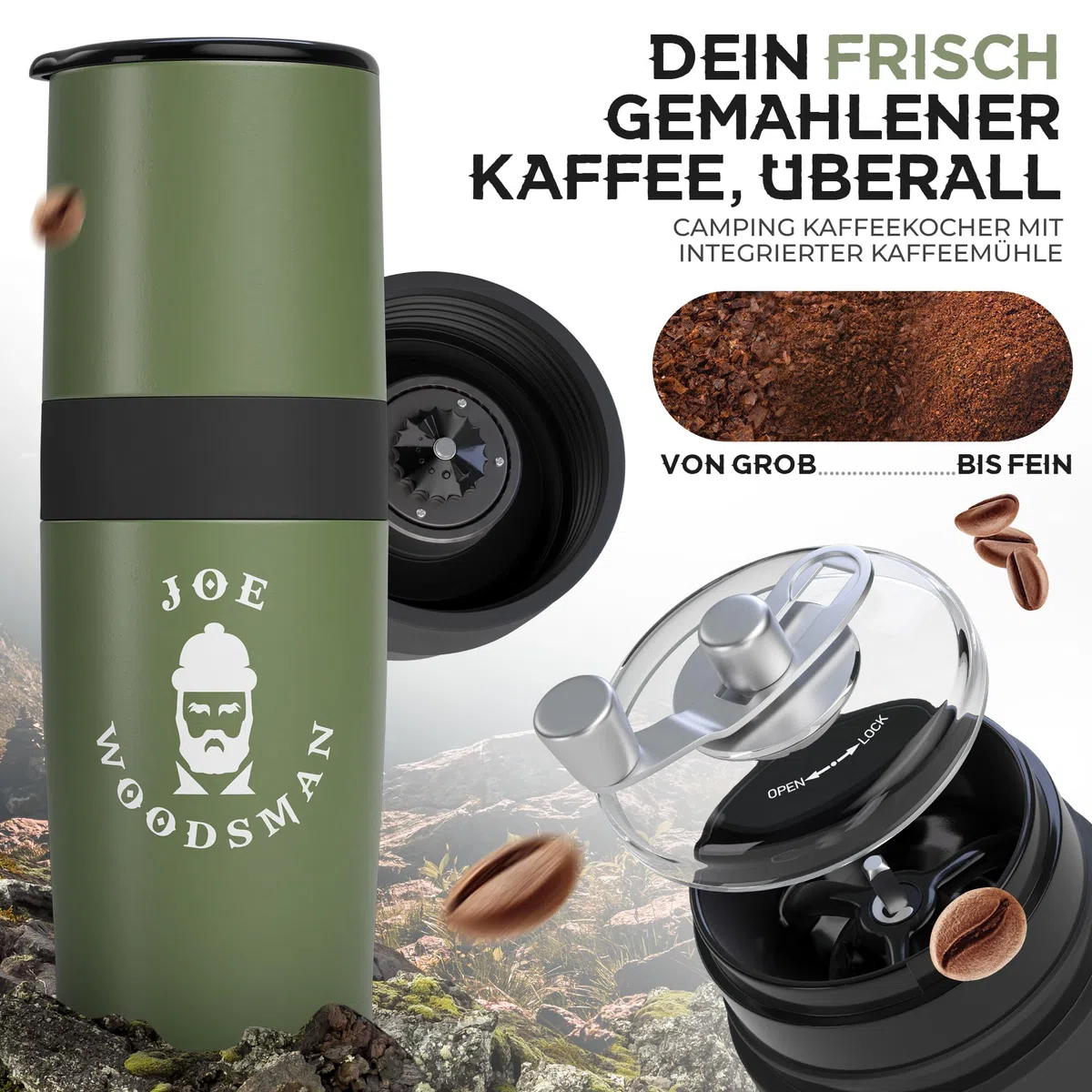 Reisekaffeemaschine - All-in-One Becher und Kaffeemaschine für Wandern, Trekking, Camping und Festivals - Jetzt entdecken!