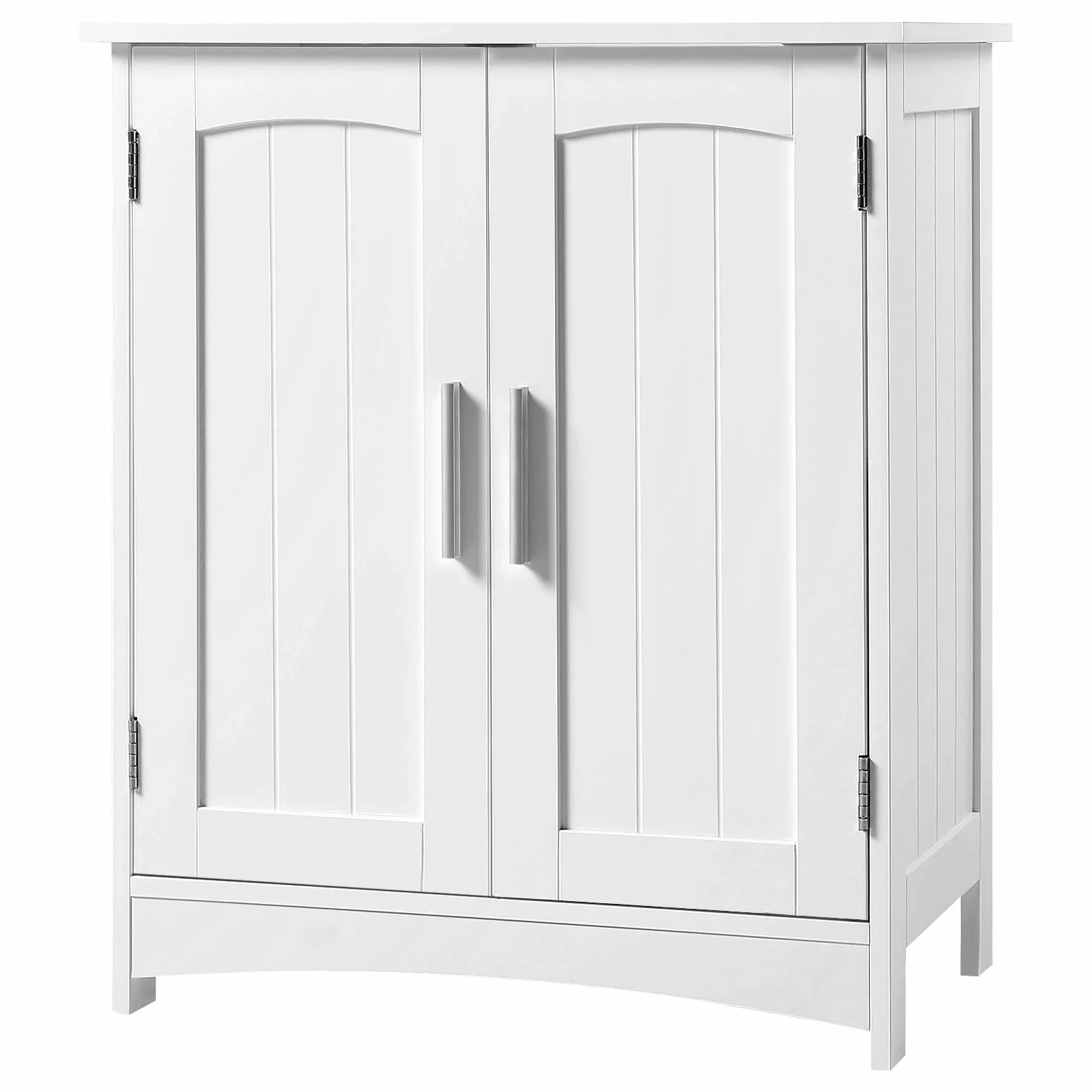 EUGAD Waschbeckenunterschrank, Unterschrank, Waschtischunterschrank, Badezimmerschrank, Badschrank mit 2 Türen, verstellbare Ablage, freistehend, modern, 50x60x30 cm, Weiß