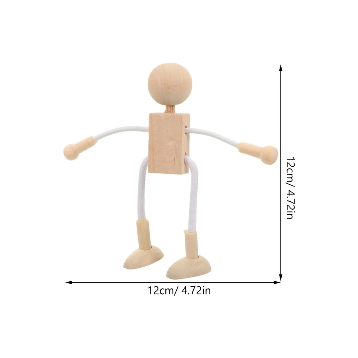EXCEART 12 Stk Kinderpuppen Hölzerne Wäscheklammerpuppen Kokeshi Puppen Selber Machen Roboter Unfertige Holzdekoration Selber Machen Lernspielzeug Gewöhnliche Kleinkind Marionette Bambus