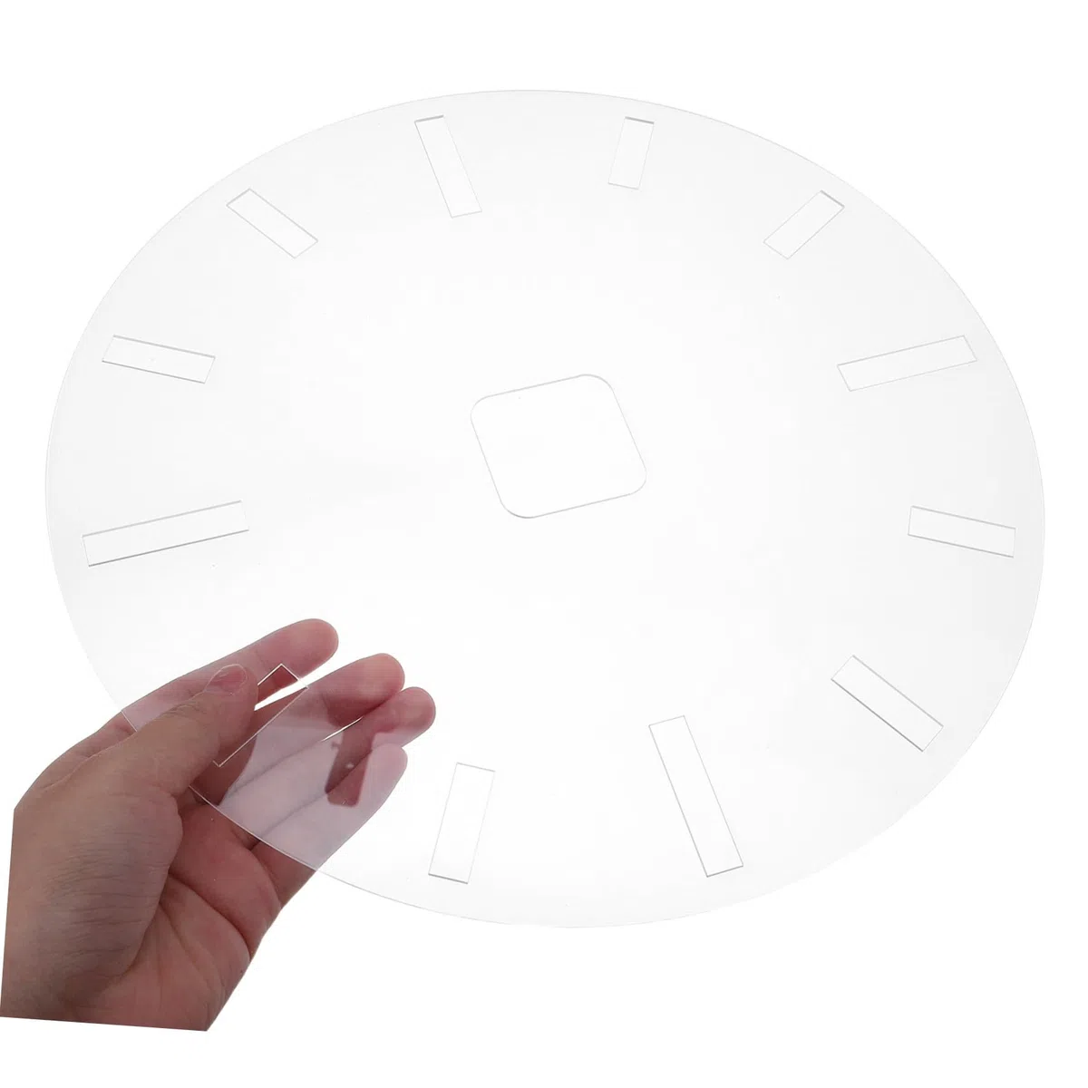 Operitacx Schablone Oberfräse und Vielseitiger Kompatibilität mit Hoher Transparenz aus Acryl für Holzbearbeitung für Selbstgemacht Uhrvorlagen und Heimdekoration