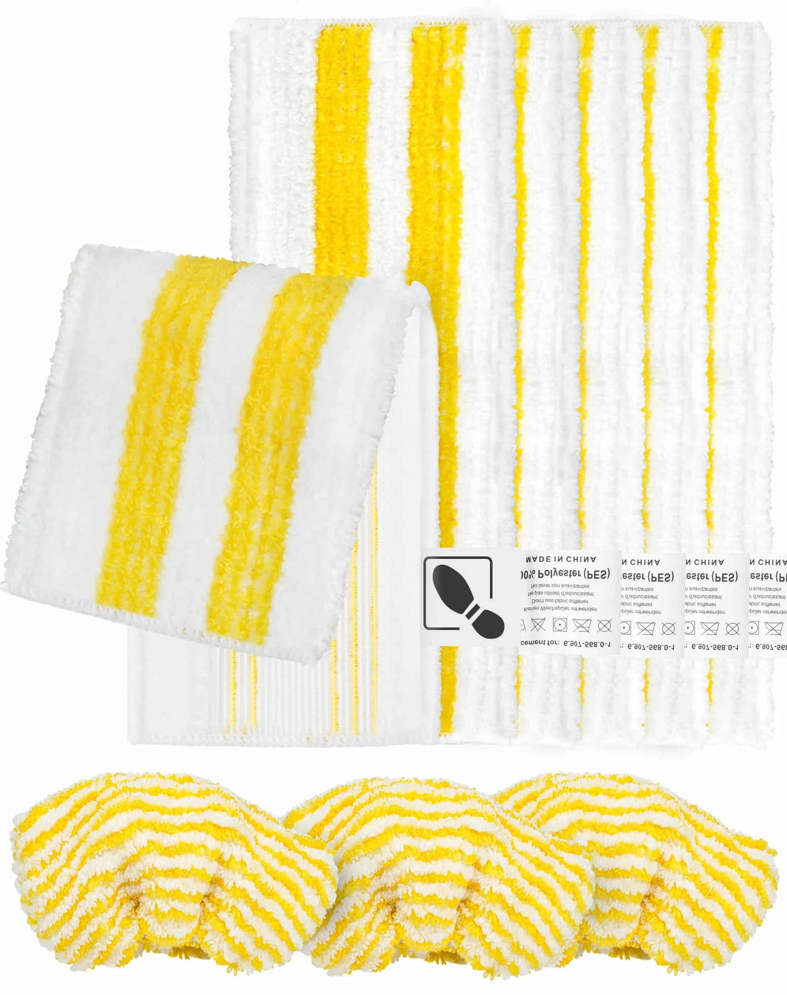 9 Stück Zubehör für Kärcher EasyFix SC2 SC3 SC4 SC5 - inkl. 6 Bodentücher & 3 Mikrofaser-Wischbezüge für Kärcher Dampfreiniger EasyFix Serie