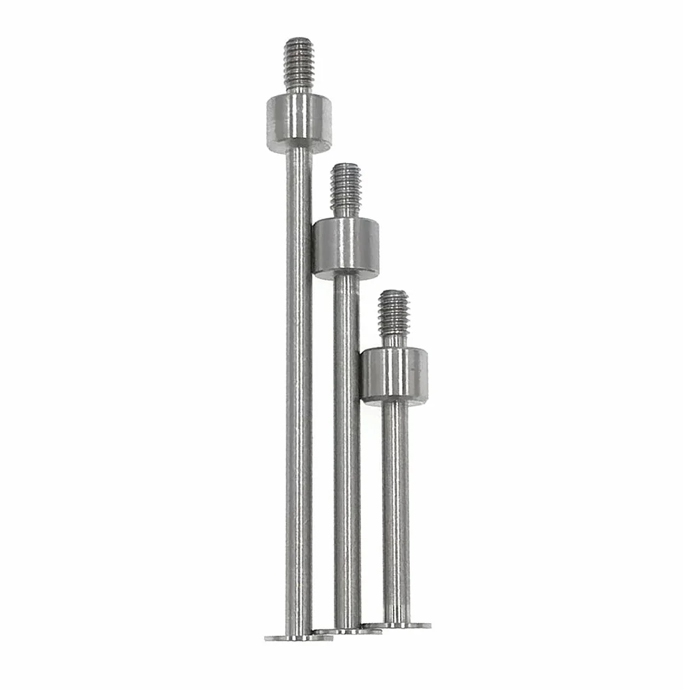 SUXING Messeinsätze für Messuhren, Durchmesser 5 mm,Dicke 0.4mm, Gewinde M2.5, plan