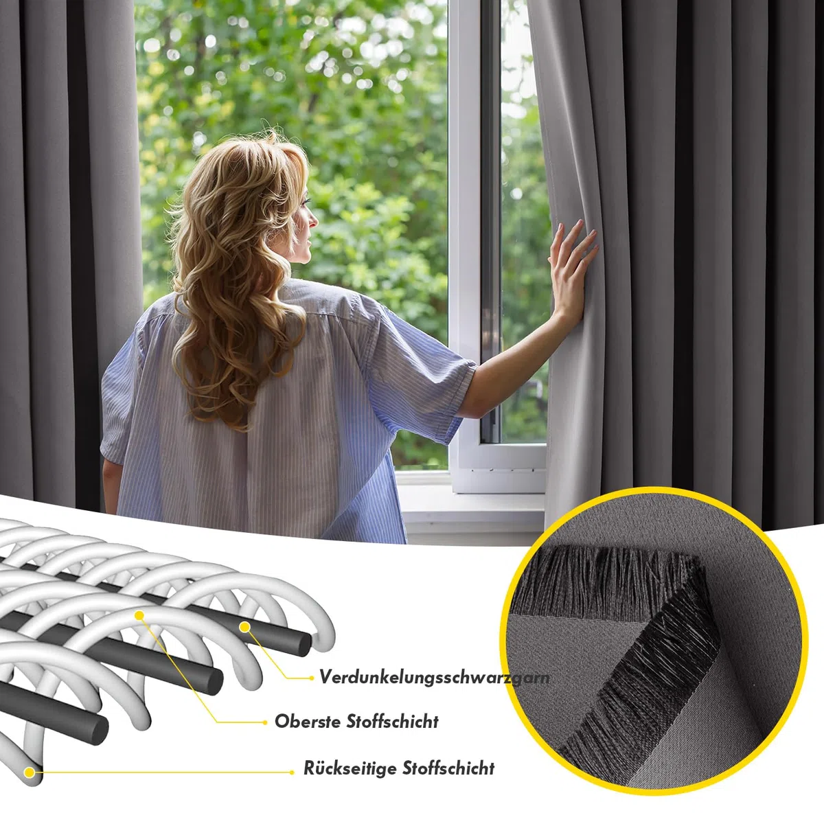 MIULEE Vorhänge Grau Blickdicht mit Ösen 245 cm Lang, Schöner Weicher Verdunklungsvorhänge zum Verdunkeln von Räumen, 2er Set Abdunkelnde Vorhänge Wohnzimmer Blickdichte Ösenvorhang Jeder H245 X B140