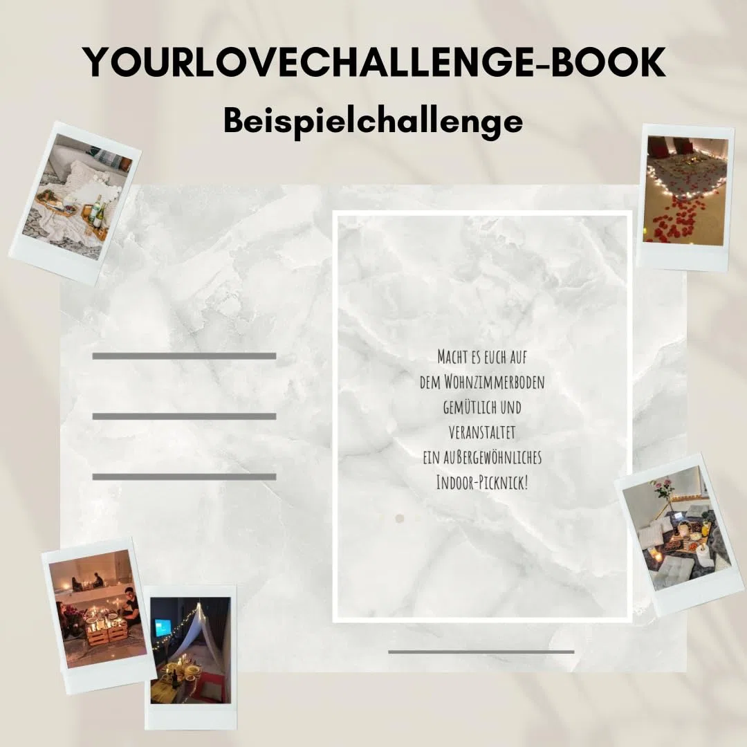 YourLoveChallenge® Paare Edition - Challenge Fotoalbum mit 130+ Challenges für Paare, persönliches Geschenk für deinen Partner zum Geburtstag, Jahrestag oder als kleine Aufmerksamkeit