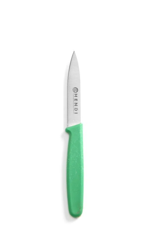 HENDI 842003 Schälmesser, set mit 6 unterschiedlichen Farben: weiß, rot, blau, grün, schwarz und gelb, HACCP, Klinge: 75mm, Länge 175mm, Edelstahl/Polypropylen