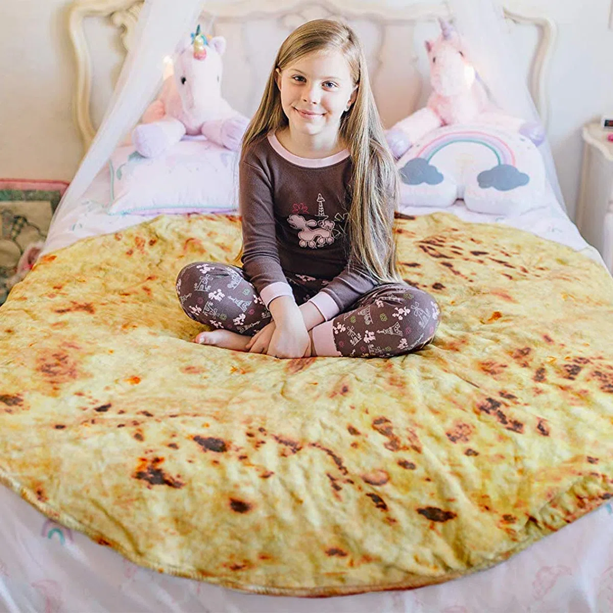 Tortilla Decke Aus Flanell 150 * 150 cm, Tortilla Decke Burrito Blanket Burrito Decke Geeignet für Kinder, Familie, Haustier, Geschenk, Weich und Angenehm Zum Warmhalten