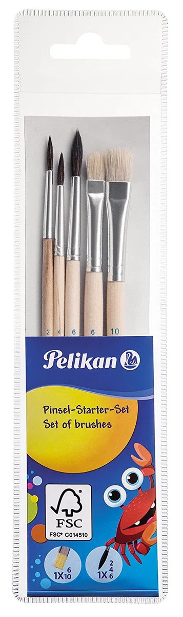 Pelikan Deckfarbkasten 735 SP/12 mit 12 Farben und 1 Tube Deckweiß/Starter (Magenta mit Space-Wasserbecher + Pinsel-Set) (Set)