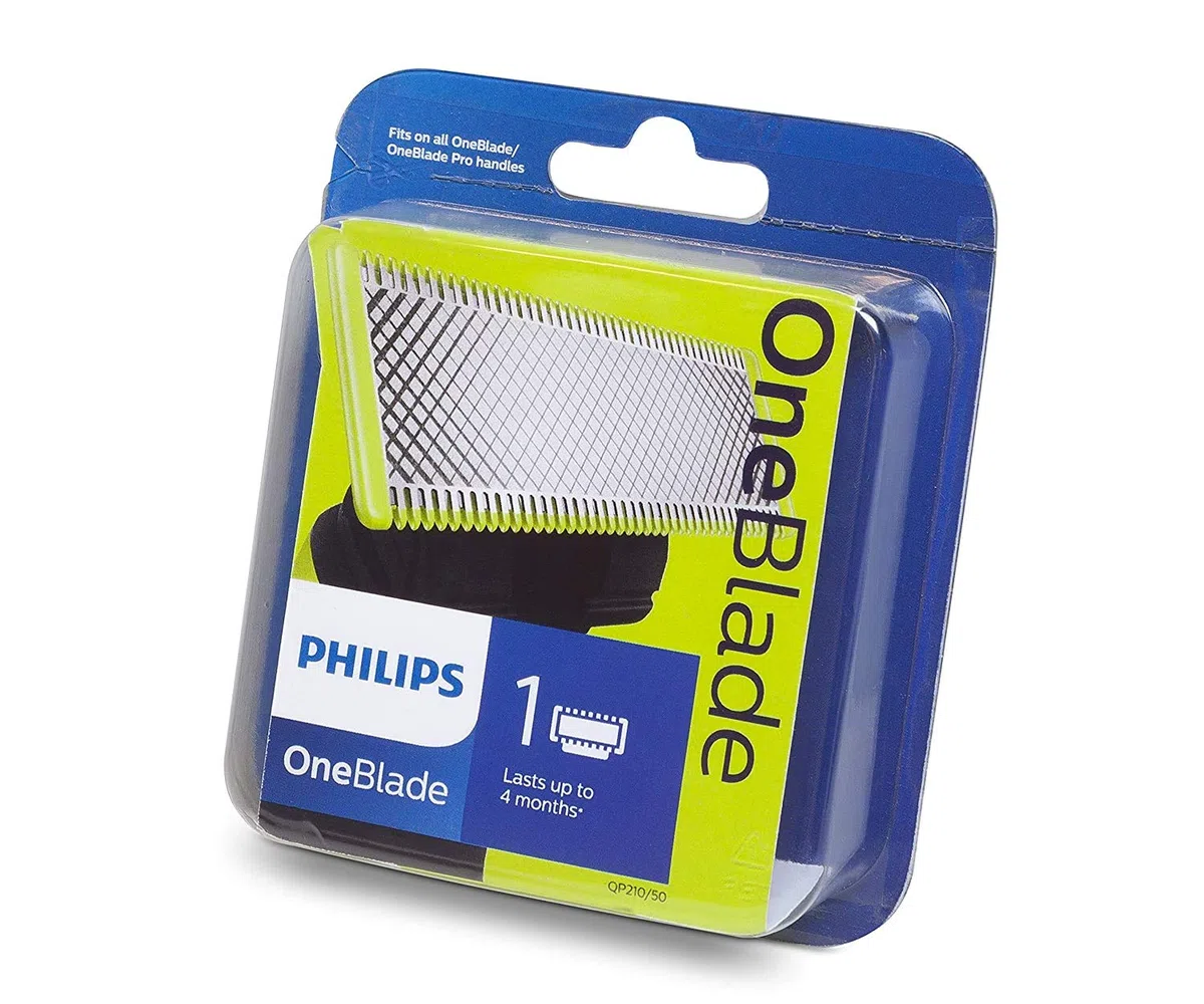 Philips Ersatzmesser QP210, 50, Schwarz, Grün, Edelstahl