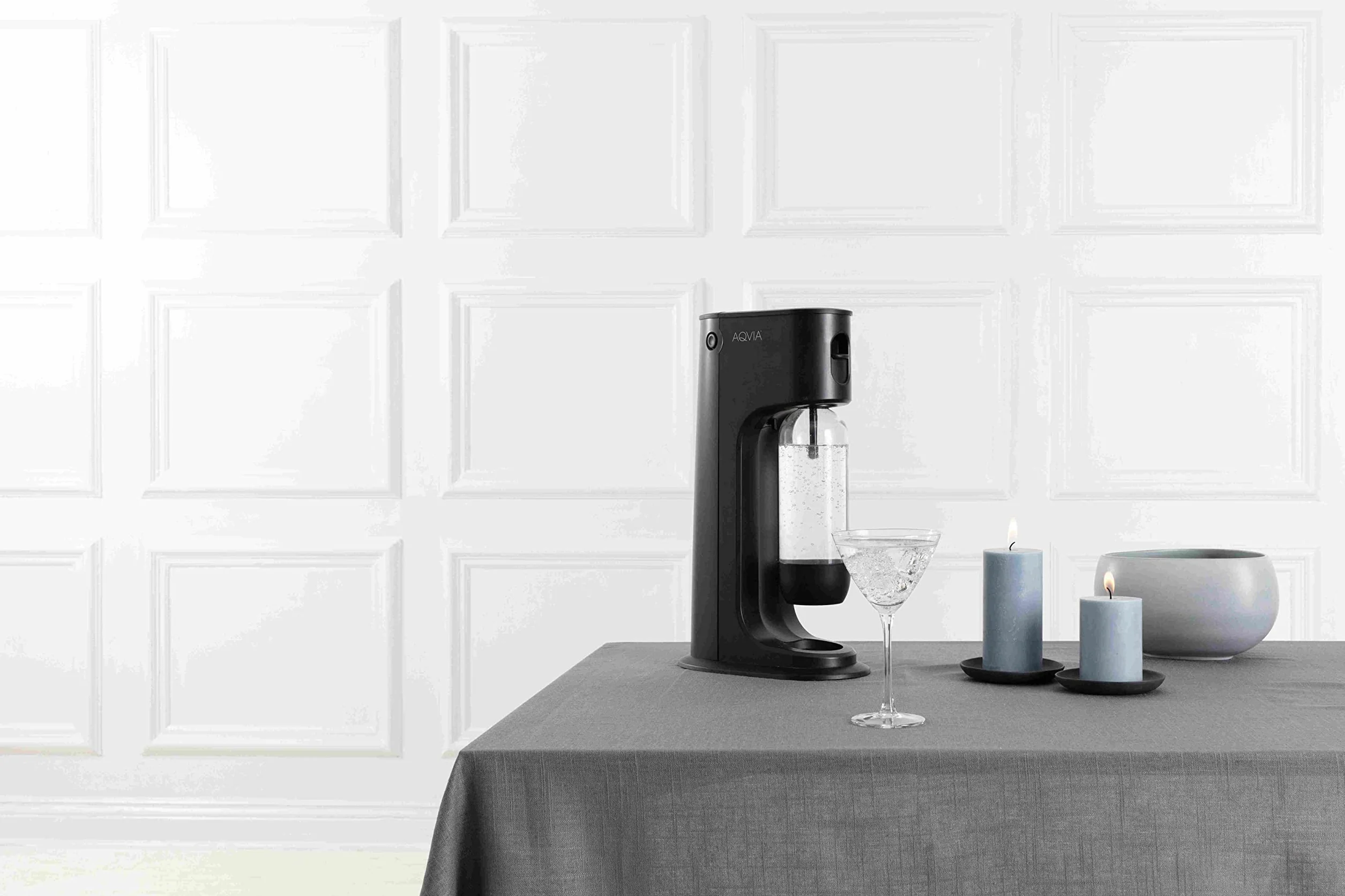 Aqvia Balance Wassersprudler inkl. BPA freier Flasche (Schwarz)