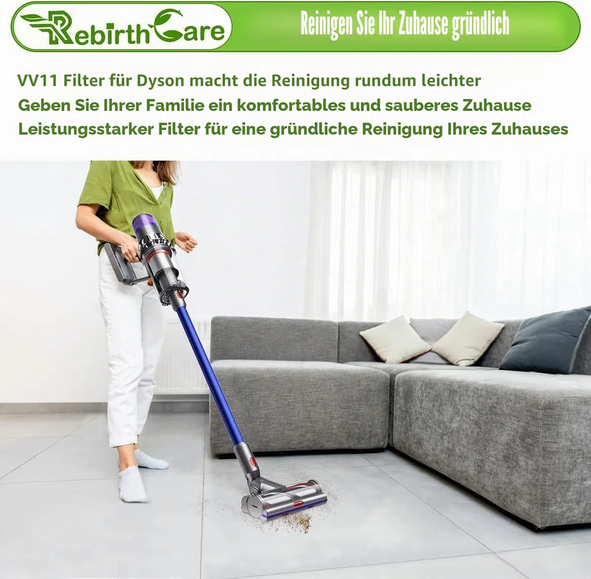 Rebirthcare 3 stück filter für dyson v11 sv17 sv14 sv22 absolute extra pro animal torque drive total clean staubsauger, ersatzfilter ersatzteil ersetzen sie no.Dy-970013-02 & 97001302
