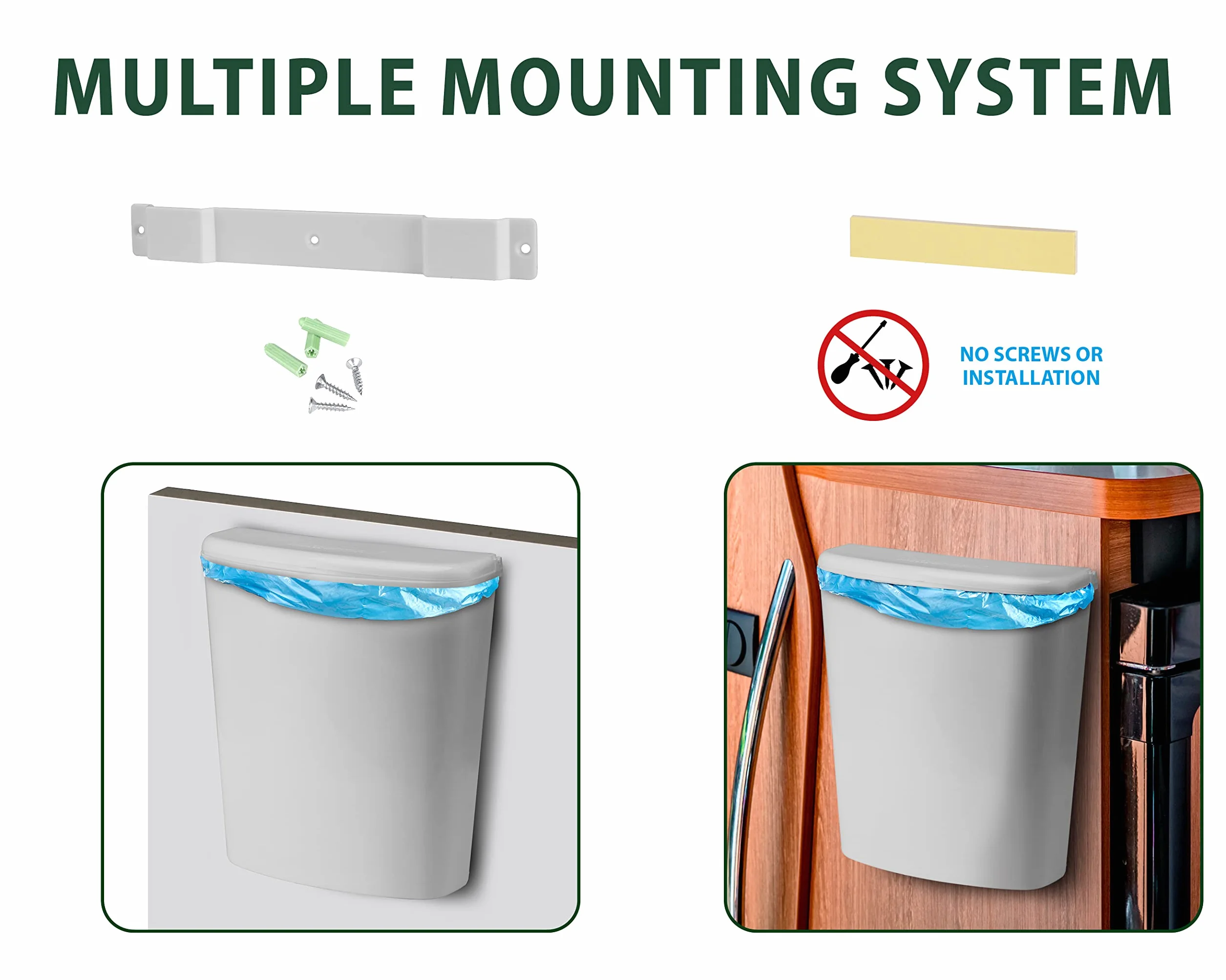 Brunner Pillar Abfalleimer + Halterung Müll Tonne Eimer Kompakt Caravan Camping