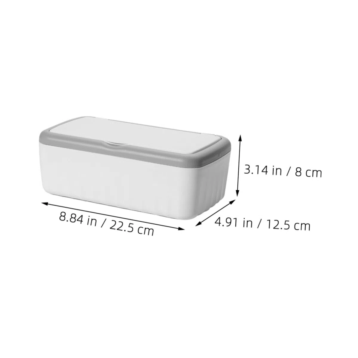 Große Feuchttuchspenderbox aus Kunststoff mit Deckel Rechteckige Nachfüllbare Aufbewahrungsbox für Feuchte Tücher im Badezimmer für Zuhause und Staubdicht und Elegant