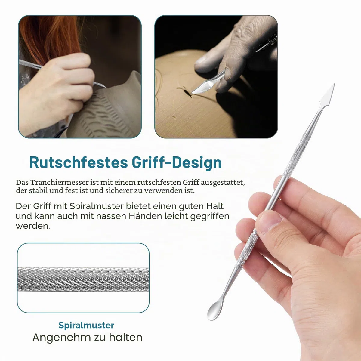 Coolty 12 Stück Tonwachs Schnitzer Werkzeuge, Doppelseitige Edelstahl-Wachs Ton Modellierung Schnitzwerkzeug Set, Spatel Meißel Schnitzer Set für Modellierung, Detaillierung, Keramikschnitzerei