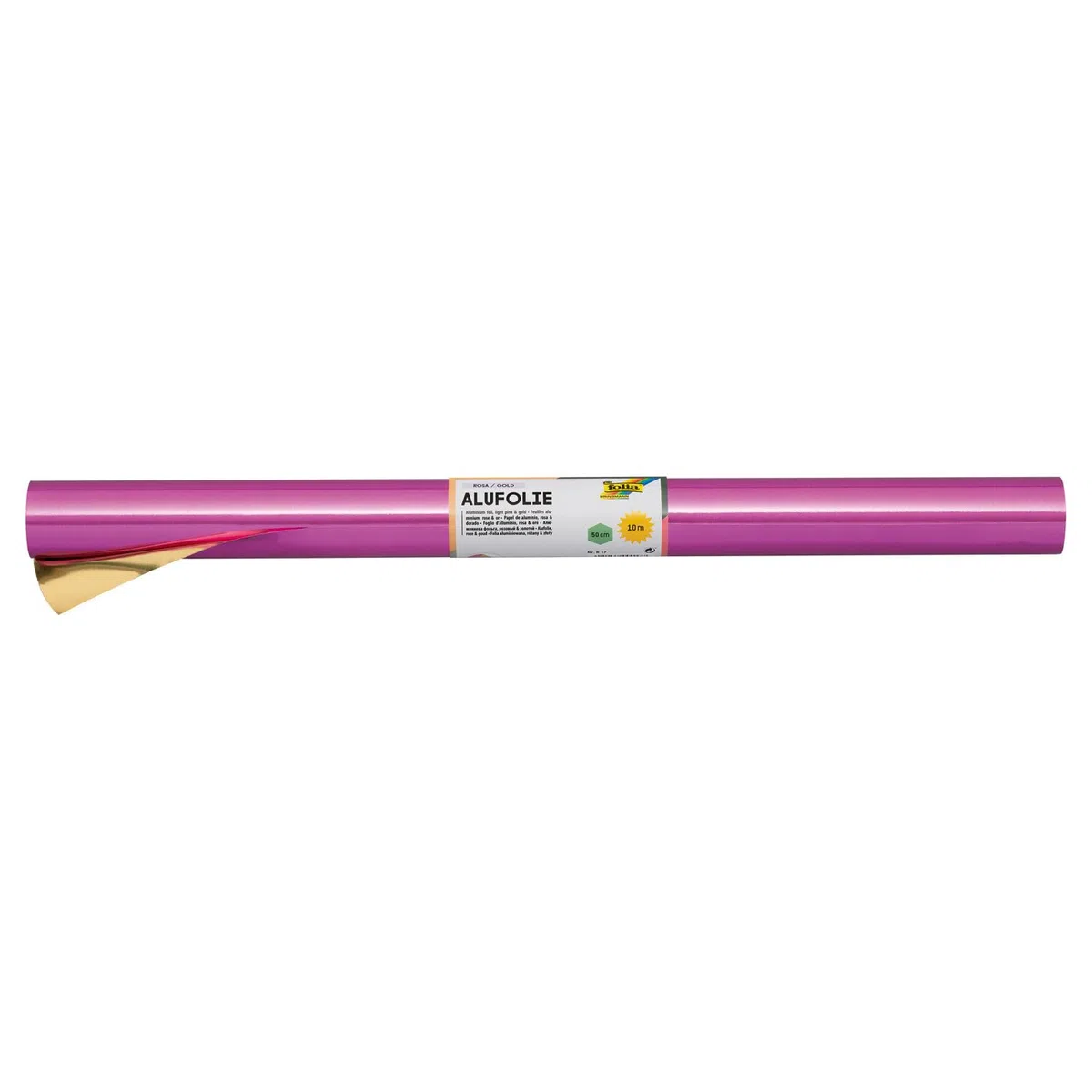 NEU Großrolle Alufolie, 50cmx10m, Rosa/Gold