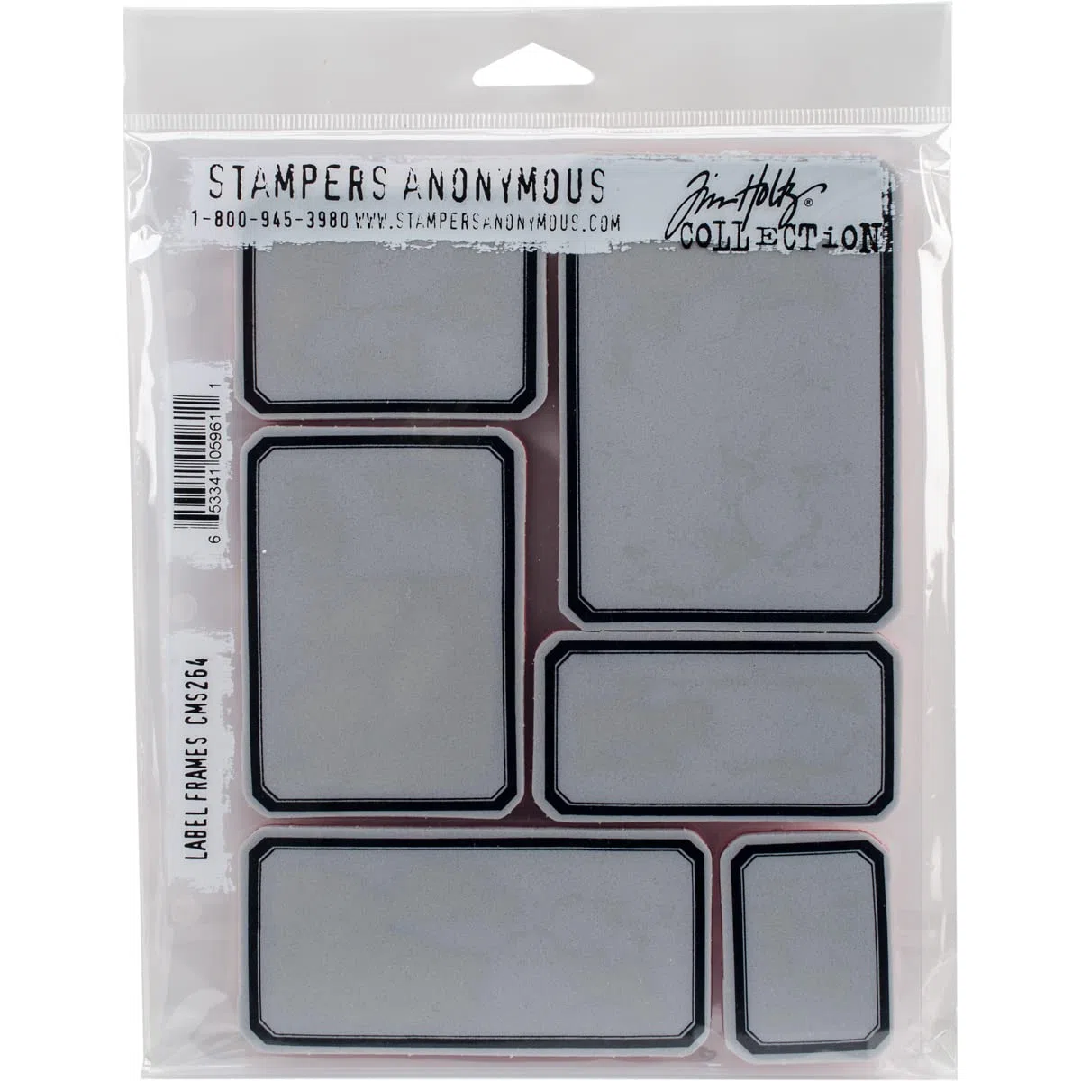 Stampers Anonymous CMS Set THoltz Tim Holtz Haftstempel, 17,8 x 21,6 cm, Etikettenrahmen, Sonstige, Mehrfarbig, 0.63x19.05x24.51 cm