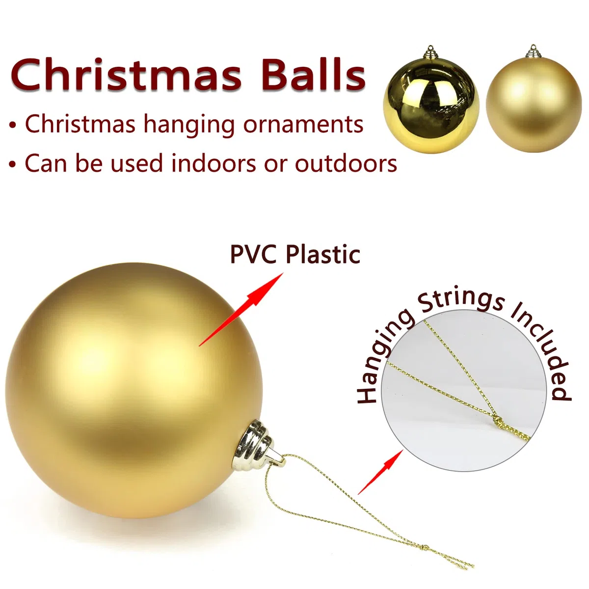 Ø 15CM Weihnachtskugeln Kunststoff 2 Stücke Große Christbaumkugeln Weihnachtsdeko Bruchfest Ornamente Weihnachtsbaumschmuck für Weihnachtsbaum Christbaumkugeln Weihnachtsdekoration Kugeln