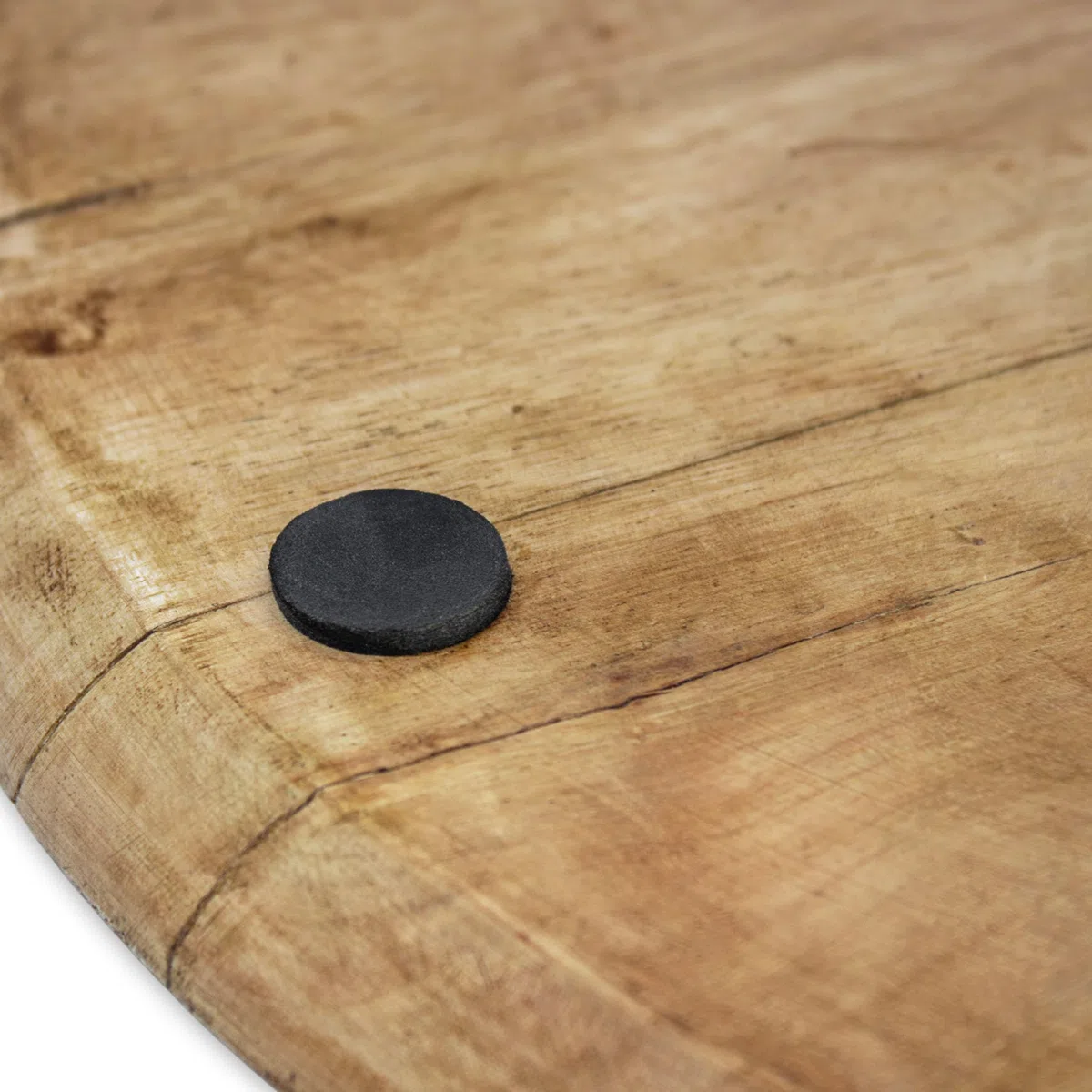 Mangoholz Servierplatte Natur lebensmittelecht - 37cm - Massivholz Dekotablett rund groß - Serviertablett Kerzentablett Tisch Deko Holz Tablett Weihnachten Advent Hochzeit Geschenke Dekoration