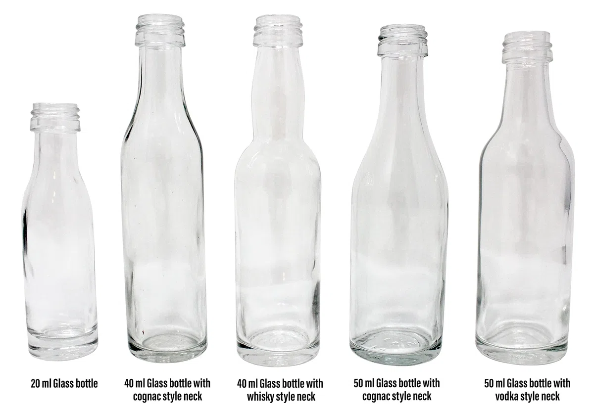 25 x 20 ml Glasflaschen mit Schraubverschluss | auslaufsicher | transparent | Likörflasche | Schnapsflasche | Ölflasche | Gewürzflasche | Duftflasche | Dekorationsflasche | Mini-Flasche zum Befüllen