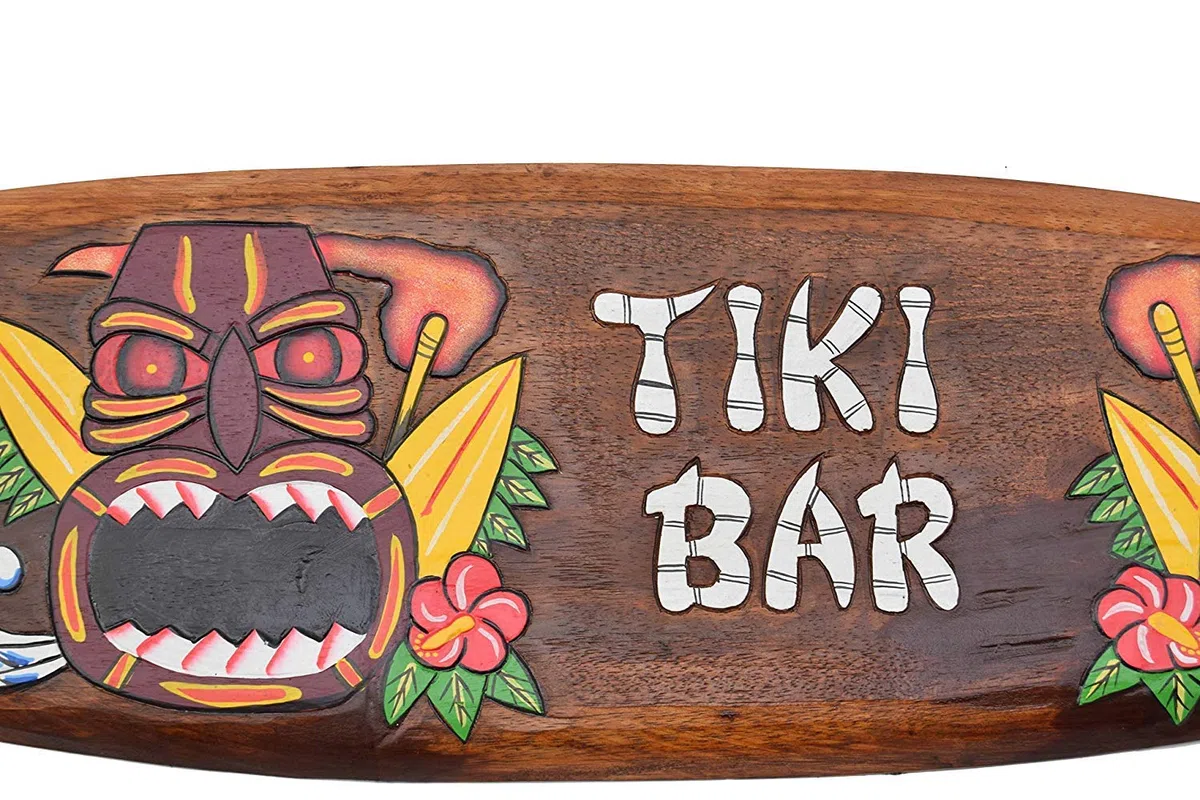Interlifestyle Surfboard 100cm Tiki Bar Dekoration zum Aufh?ngen Lounge Style
