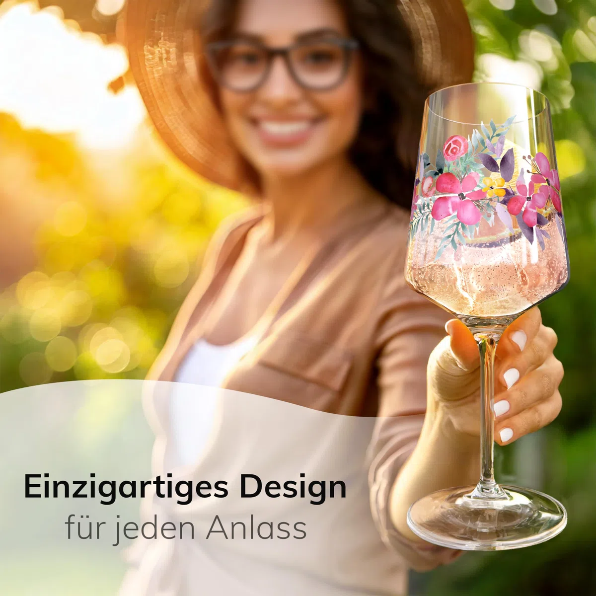 ElbFuchs® Aperitifgläser (4x470 ml) Serie Rosé Garden [GESCHENKIDEE] Spülmaschinenfest & robust, Bunte Wein- und Cocktailgläser beliebt für Spritz-Getränke, Hugo, Negroni, Limoncello, u.v.m.
