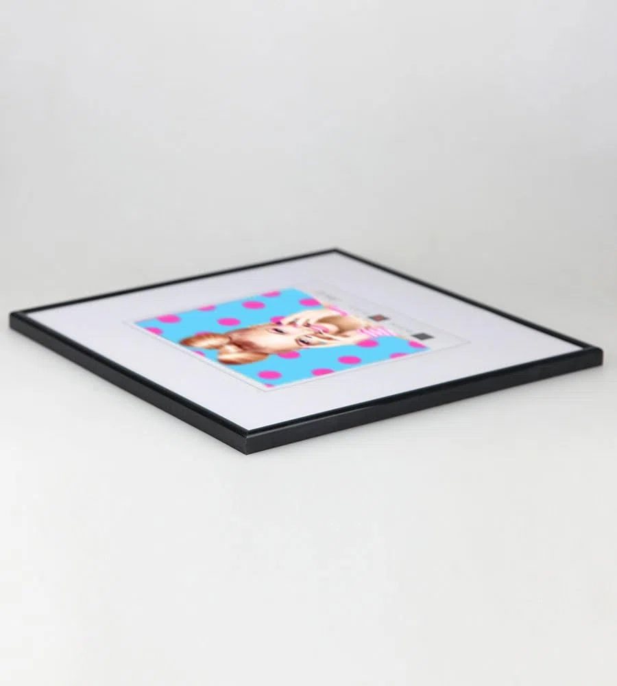 Bilderrahmen Kunststoff Lifestyle Foto Rahmen Collage Wanddeko Poster Photo Style: Farbe: Schwarz | Format: 50x50