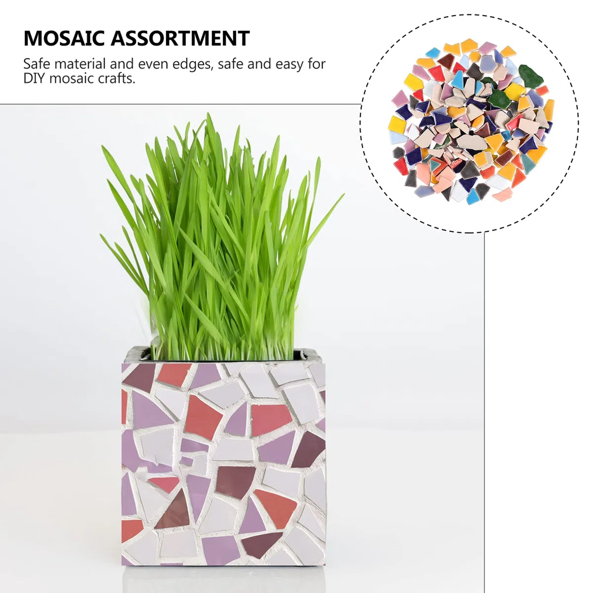 EXCEART 200G Bunte Keramik Mosaikfliesen UnregelmäßIge Mosaiksteine Zum Basteln Diy Mosaik Sortiment FüR Heimdekoration Garten Kunsthandwerk 1