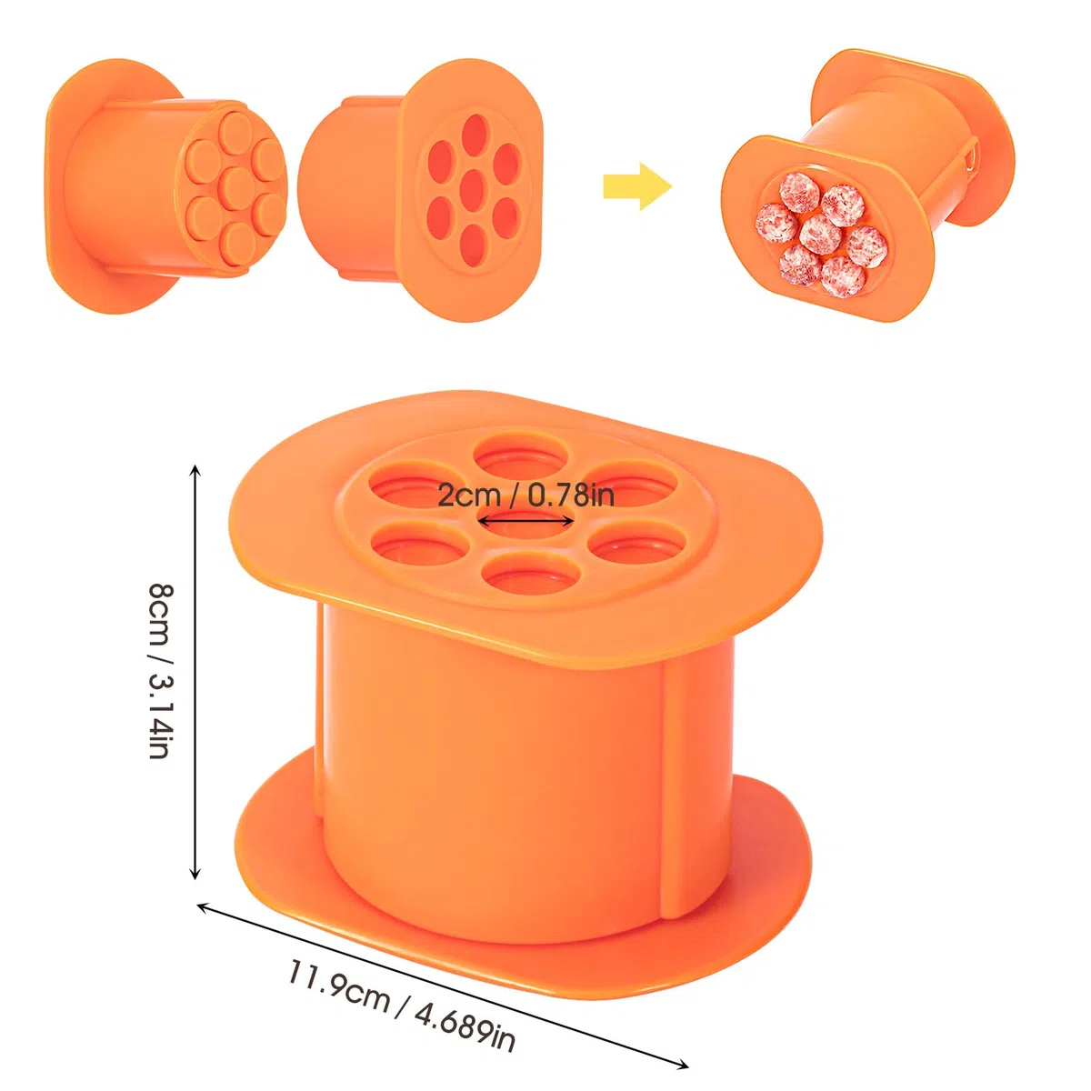churros presse,hotdog maker set,hot dog maschine,Mit 7 Löchern für Burger/Kroketten/Gebäck