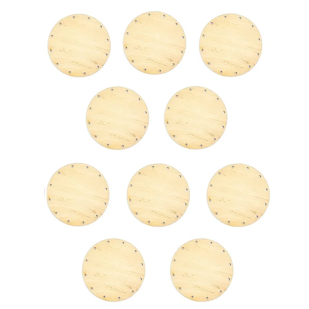 Zita's Creative 10X Korbboden rund, 11cm für 3mm Peddigrohr - Flechten, Korbflechten, Schilf Set, Peddigrohr, Flechtmaterial, Flechtset, Rattan