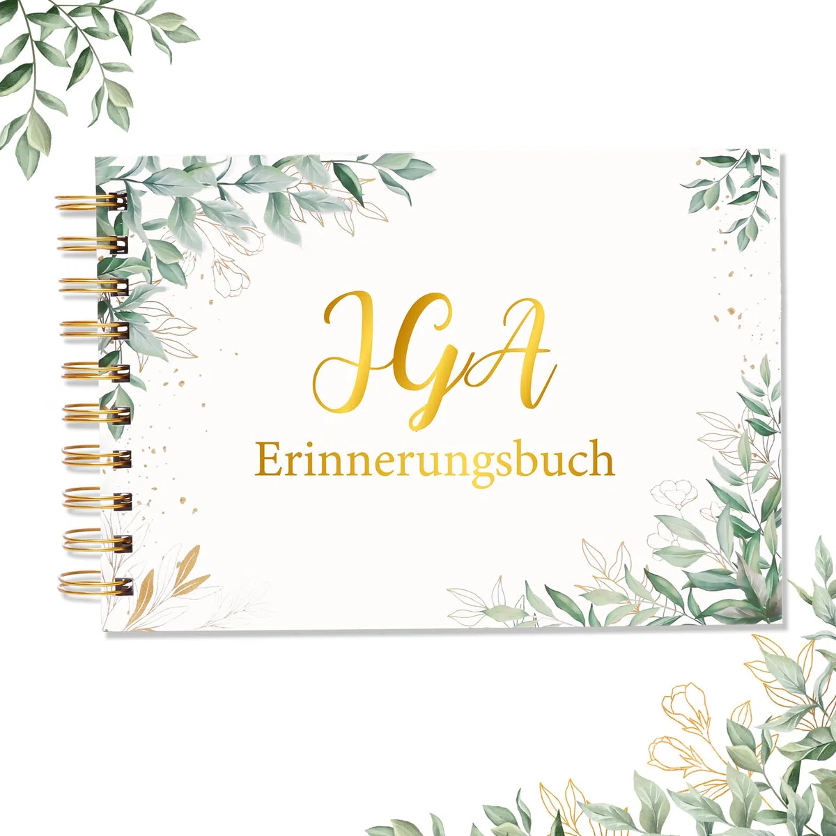 JGA Erinnerungsbuch Junggesellinnenabschied Gästebuch Frauen Eukalyptus Erinnerungsalbum JGA Geschenk für Braut Junggesellinnenabschied Brautparty Polterabend (60 Seiten)