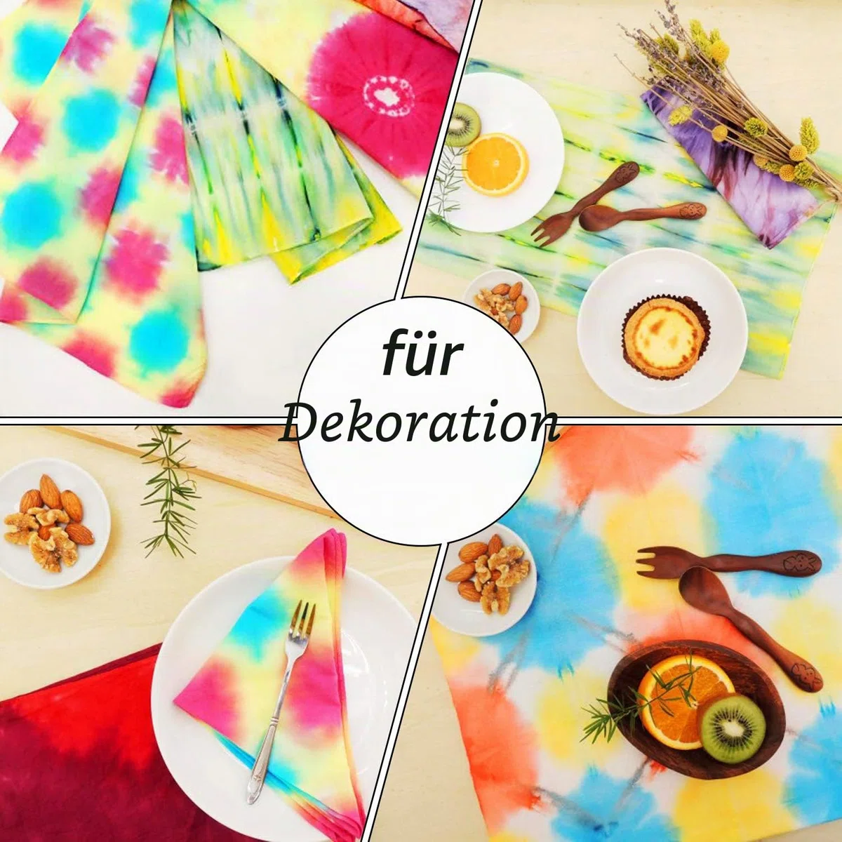 Tie Dye Kit - 18 Farben Textilfarbe Stoff für DIY Textil Kleidung Malerei, Shirts - Ein Schritt Fabric Batik Set für Hemd, Hoodie, Partybedarf, Erwachsene und Kinder Handgemachte Projekte