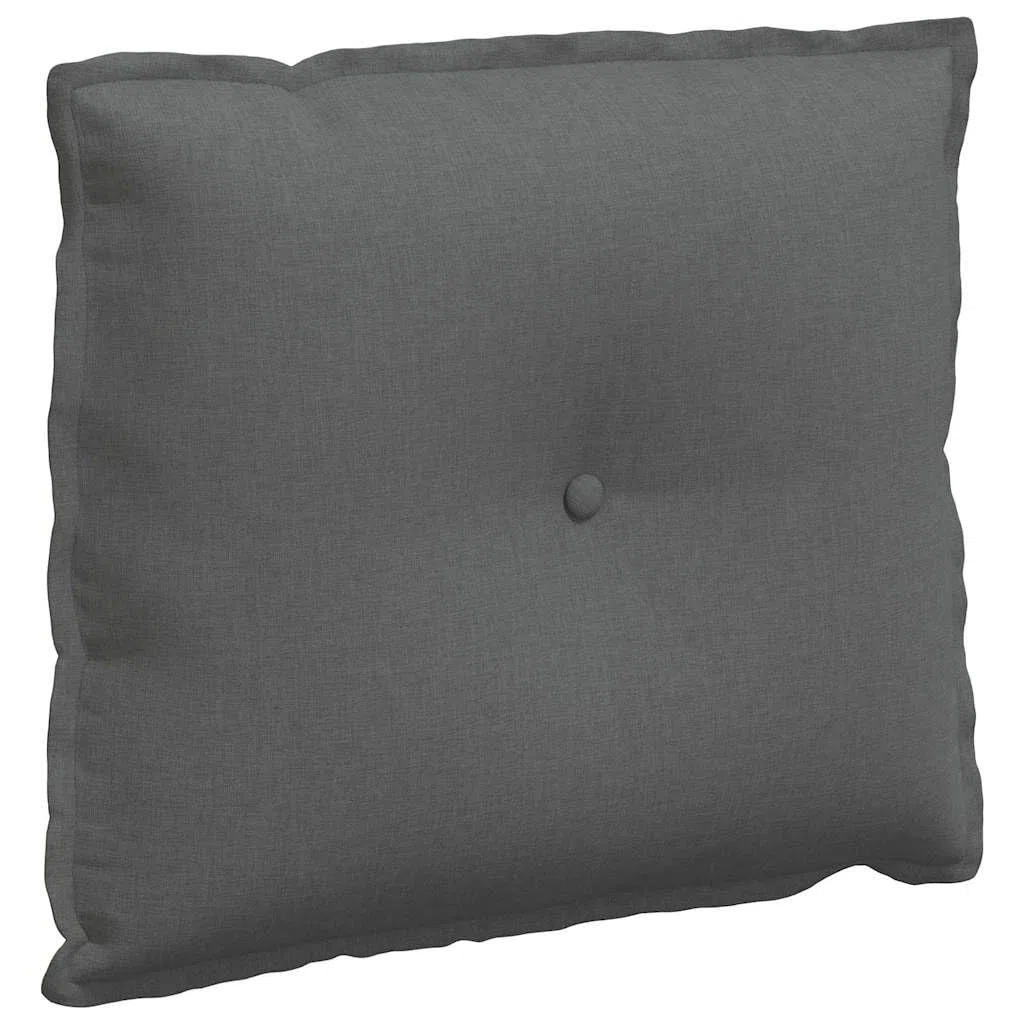 vidaXL Rückenkissen Dunkelgrau 60 x 19 x 50 cm Stoff, Wohnzimmer, rechteckige Kissen, modernes Plüschcover, dekorative Stützkissen für Sofa, Schlafzimmer und Büro