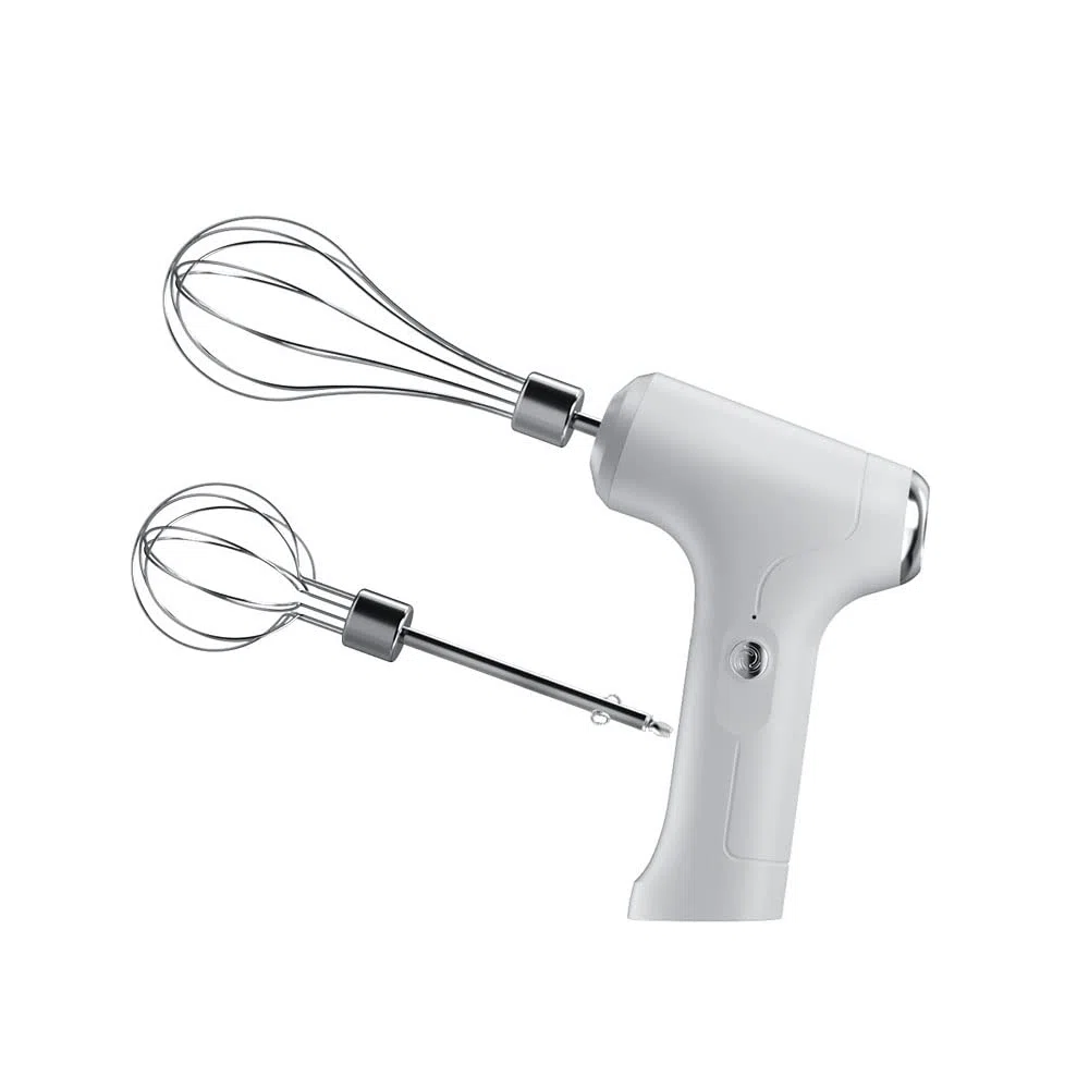 Elektrischer Schneebesen, Tragbarer Handmixer USB Wiederaufladbare Handheld -Eierschläger für Schlag, Mischen, Pudding (Weiß)