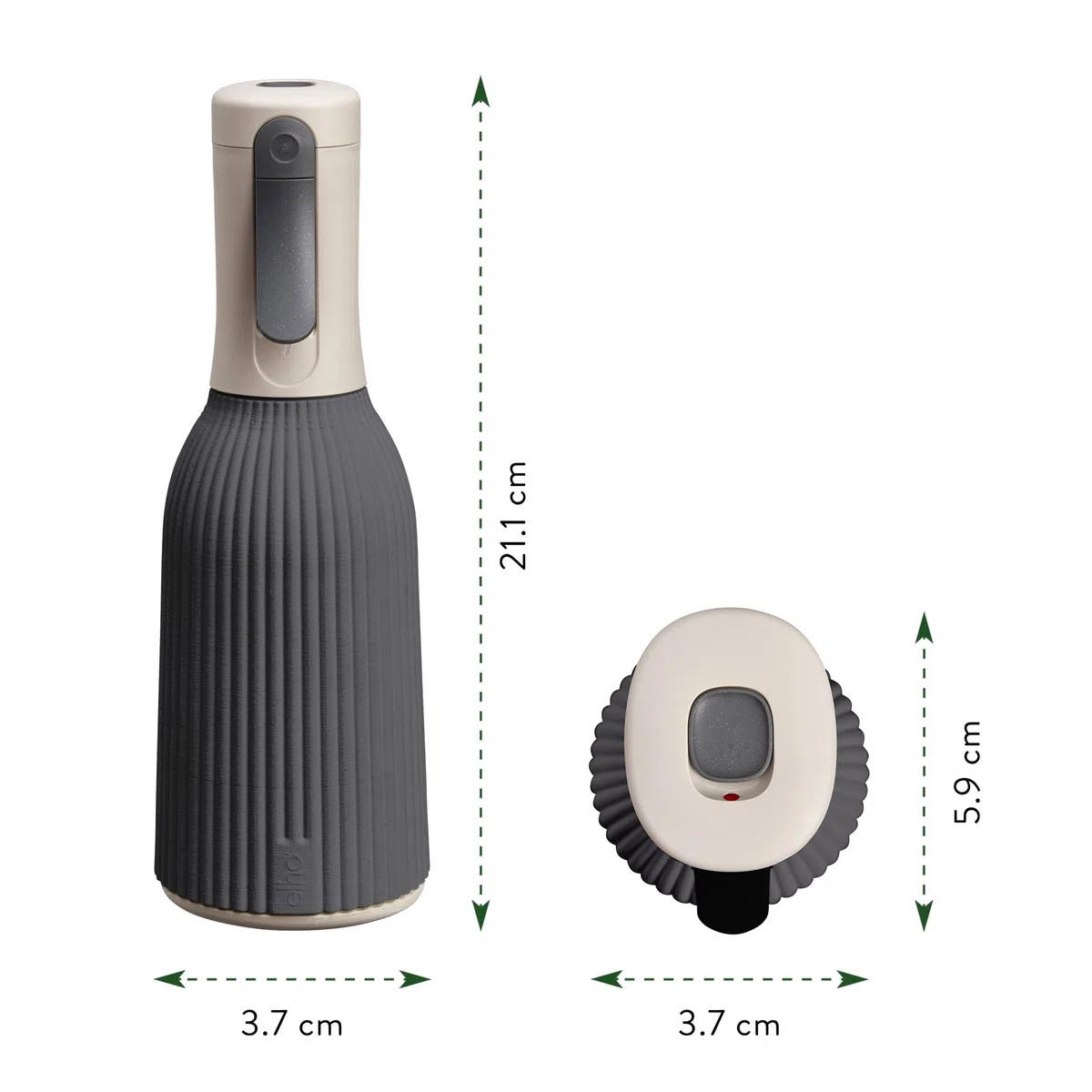 Elho Vibes Fold Plant Mister 0.37ltr - Pflanzensprüher - Vernebler - FLAIROSOL-Technologie - Recyceltem Plastik - L5.9 x B3.7 x H21.1 - Anthracite