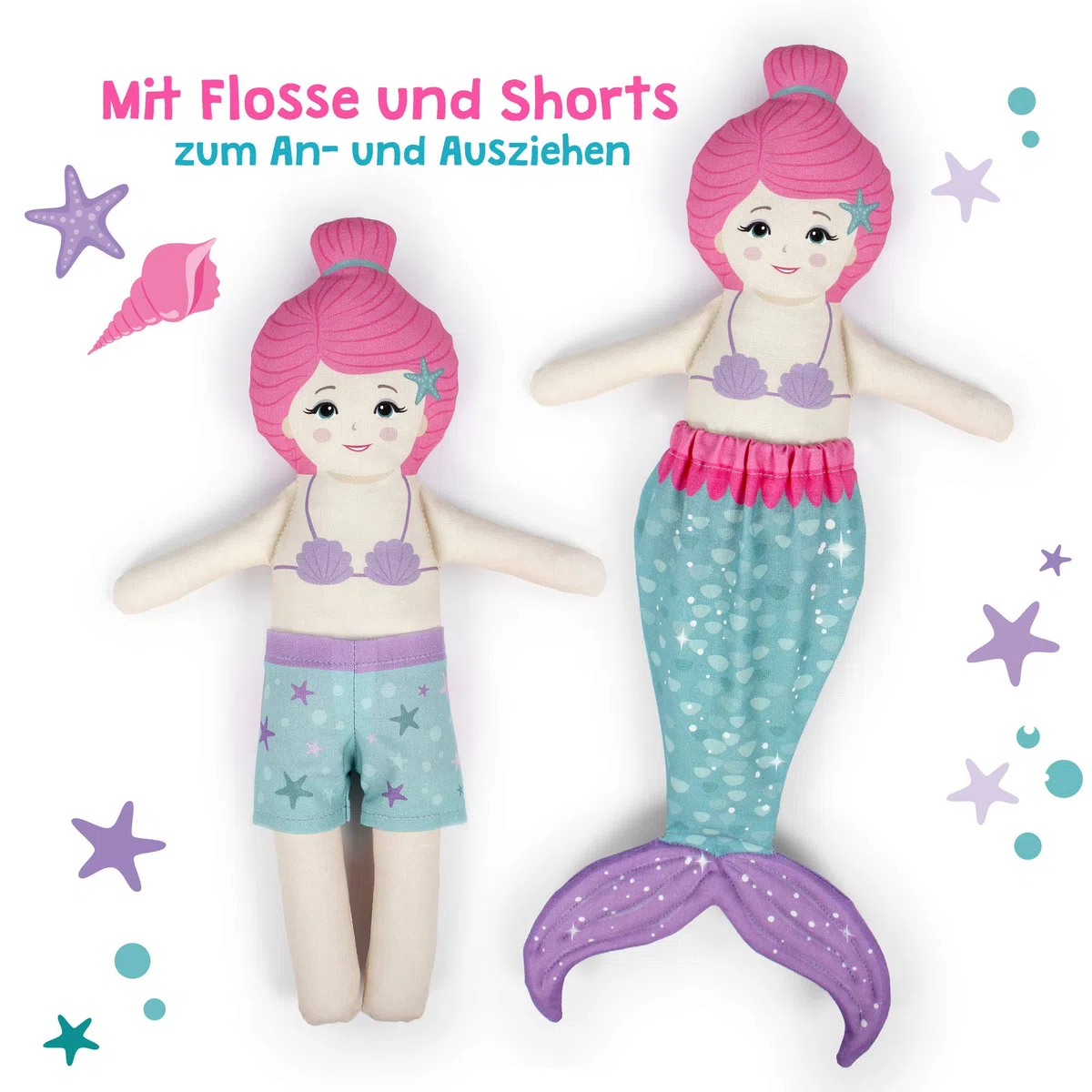 kullaloo KINDERLEICHT - Cut & Sew Stoff als Panel auf Popeline/Baumwolle zum selber Nähen für Anfänger - Öko-Tex 100 zertifiziert (Underwater Tales)