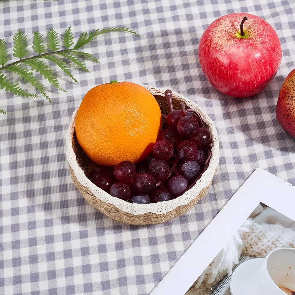 FREEBLOSS 8 Set Korbflechtset Garnkorb Bastelset Kreatives Webschalen Kunsthandwerksprojekt Mit Anleitung Osterkörbe Aktivitäten Zur Aufbewahrung von Ostereiern (Kunststoffvorlage)