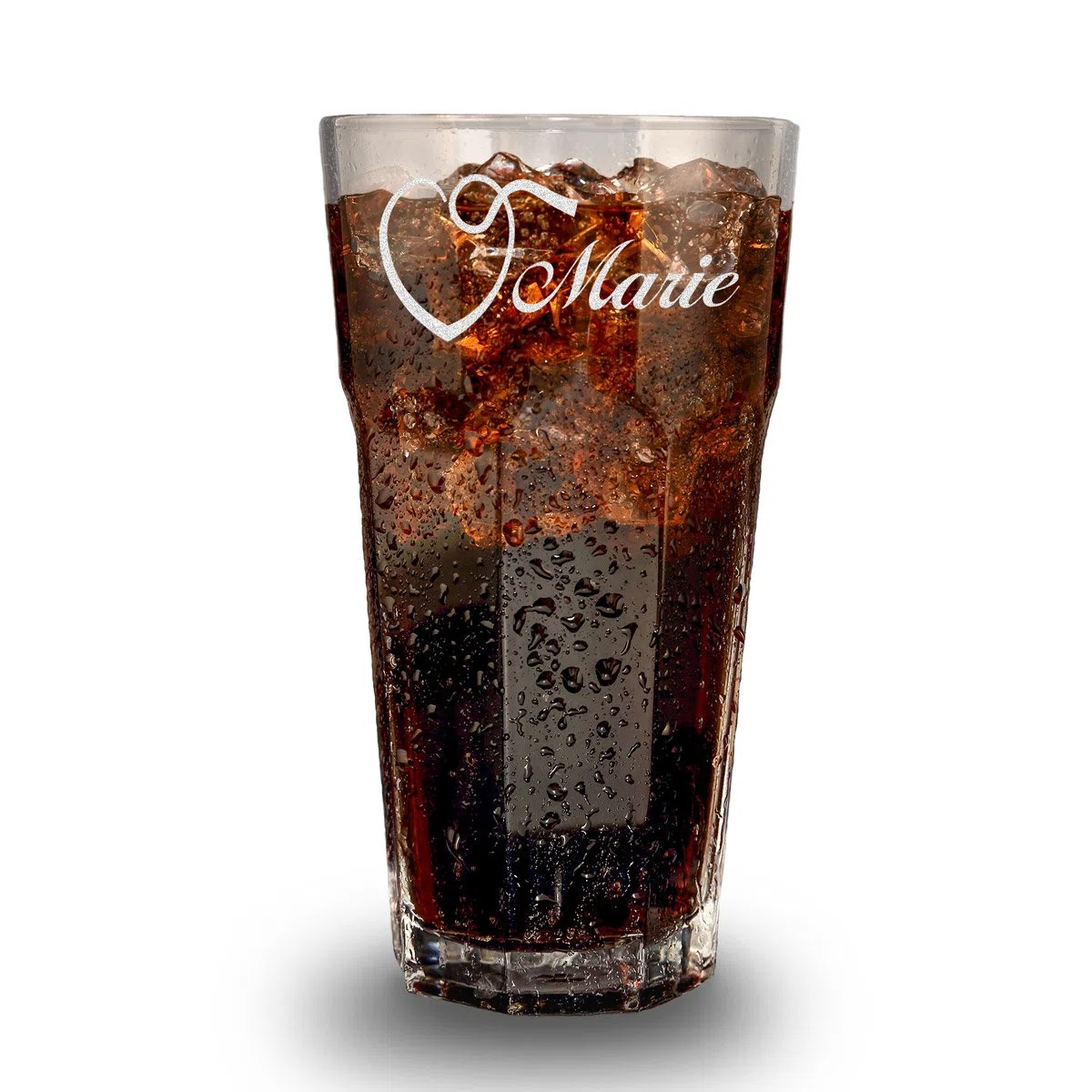 polar-effekt Longdrinkglas mit Gravur - Cocktail-Glas 480 ml - Barglas personalisiert mit Namen - Geschenk-Idee zum Geburtstag - Motiv Name mit Herz