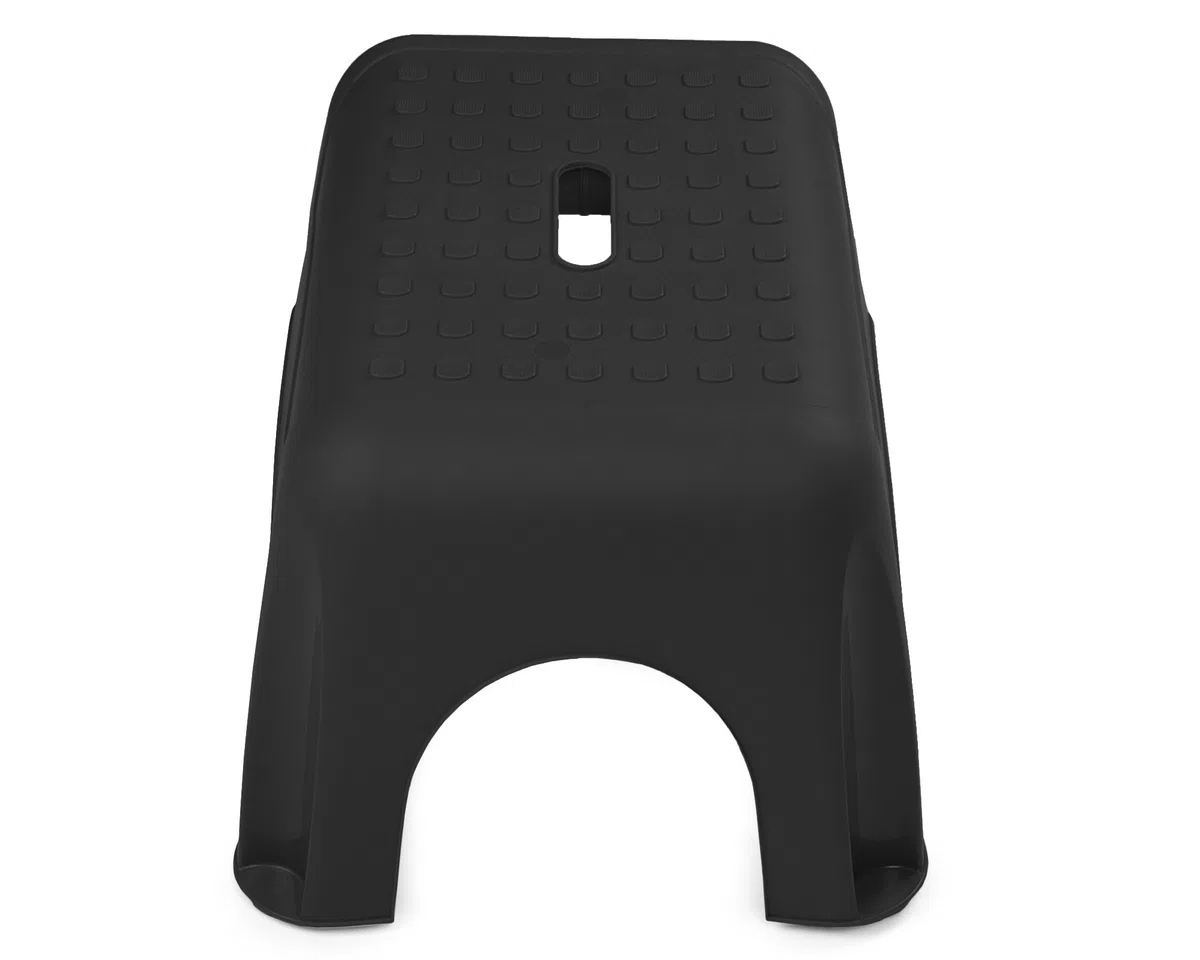 Ondis24 Tritthocker Step Stool Sitzhocker Waschbeckentritt für Kleine mit bis zu 150 kg belastbar (Schwarz), sehr sicherer Stand