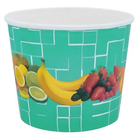 90 Eisbecher Pappe rund 500 ml Ø 105mm Höhe 84mm "Fruchtreigen"