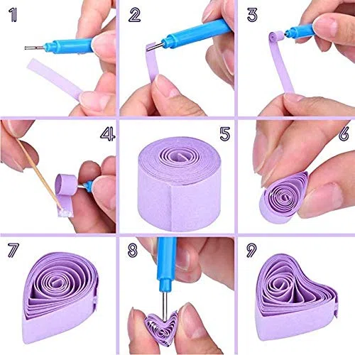 Papier Quilling Kits Quilling-Werkzeuge und 1860 Papierstreifen, Quilling-Kit