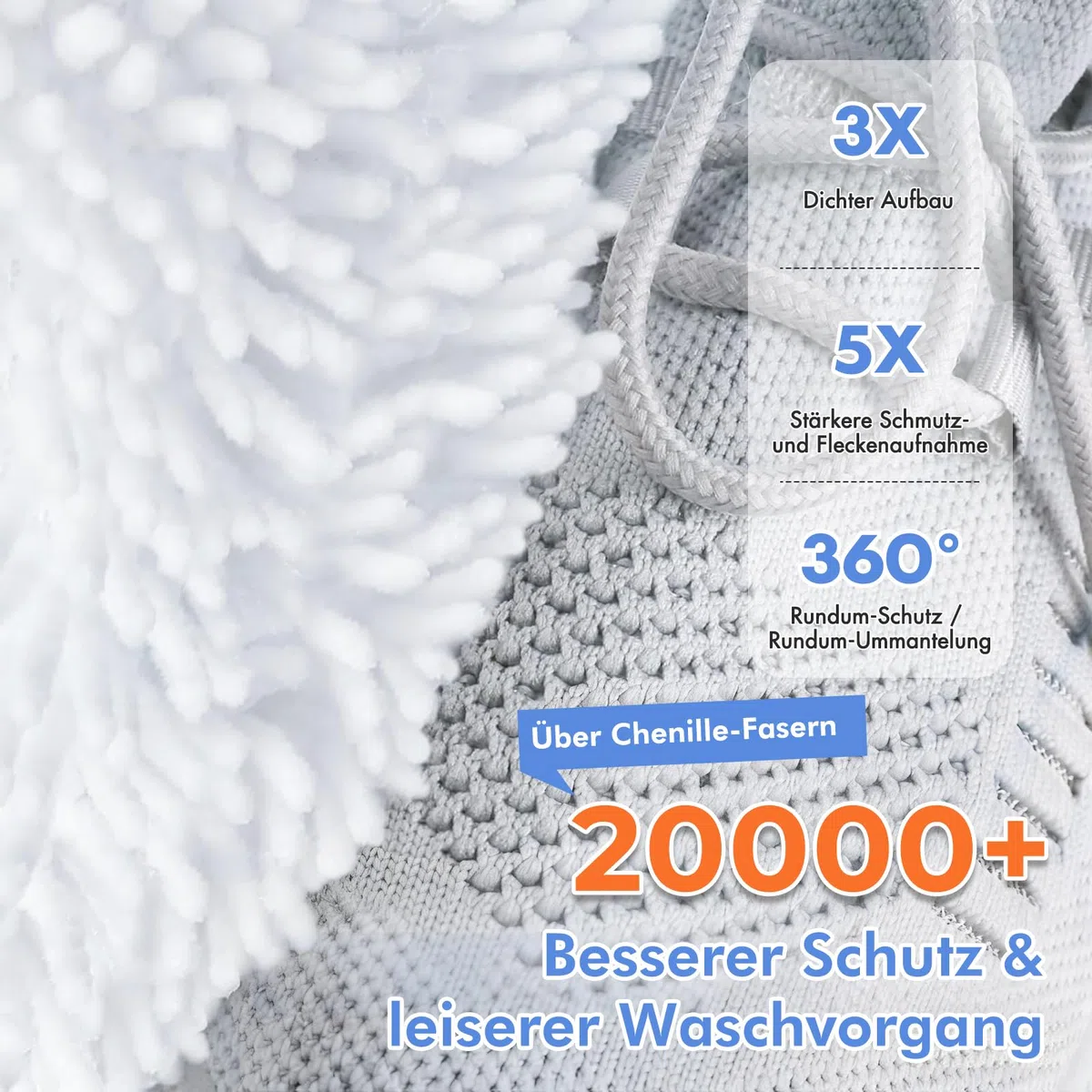 Teletrogy 2Pcs Schuhwaschbeutel Waschmaschine, 3D-Net Schuhwaschbeutel, Rundum-Reinigung, Wiederverwendbar Wäschesack Schuhe mit Verstecktem Reißverschluss, Schuhbeutel für Waschmaschine, Max EU46