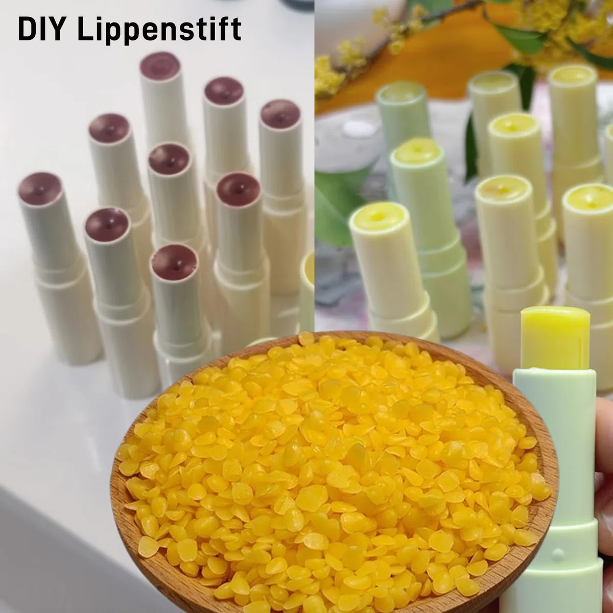 Bienenwachs bio für Kosmetik, 1kg Bienenwachs Pastillen Natürliches für Kerzenherstellung, Seifen, Bienenwachstücher, Holzpolitur
