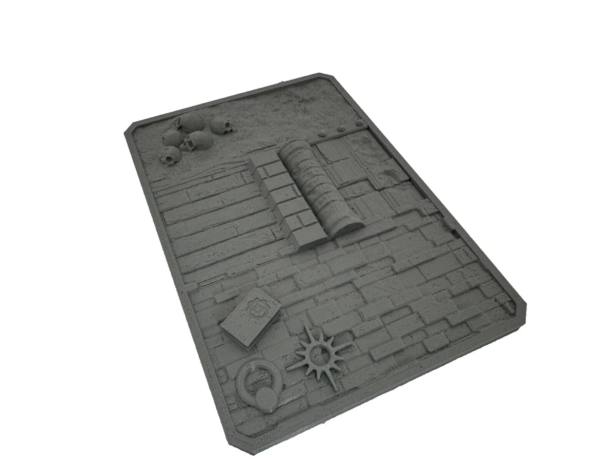 Dry Brush Texture Palette für trockenes Bürsten, Fantasy-Thema, Tischplatte, Miniatur-Gaming – 3D-Druck