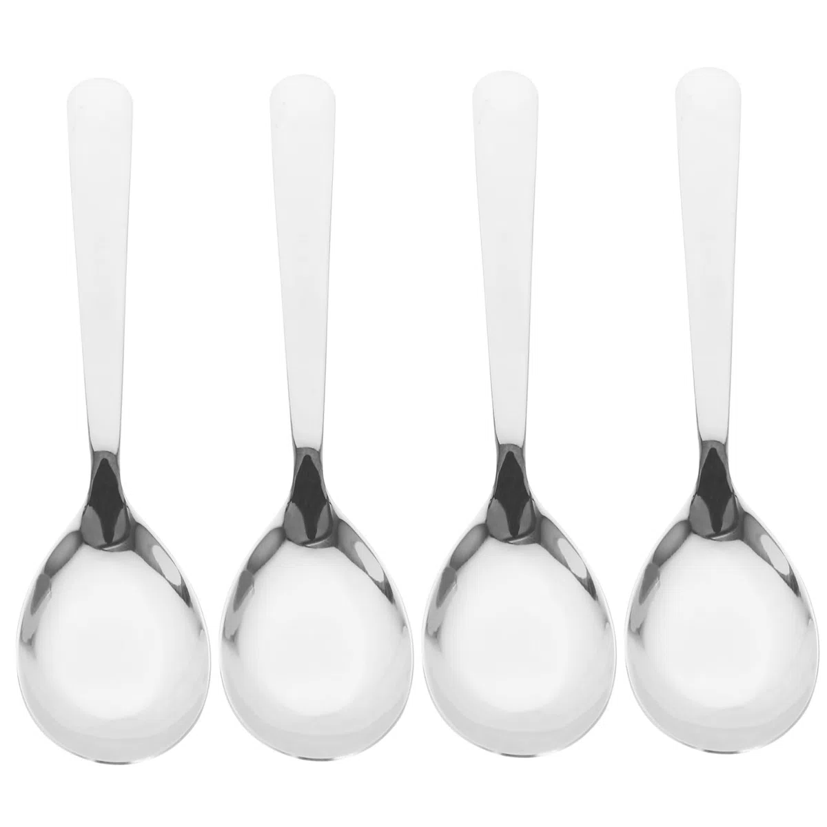 MAGICLULU Suppenlöffel Aus Edelstahl Mittlere Größe Mit Tiefem Löffelkopf Und Dickem Griff Für Haushalt Und Küche