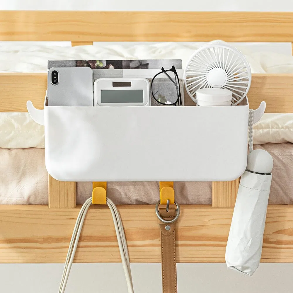 poeland Nachttisch-Caddy, Etagenbett Organizer Regal Etagenbett Lagerung Caddy Halter für Fernbedienung Telefon Gläser Flasche im Schlafsaal Bett Zimmer Bad Camper Loft Bett