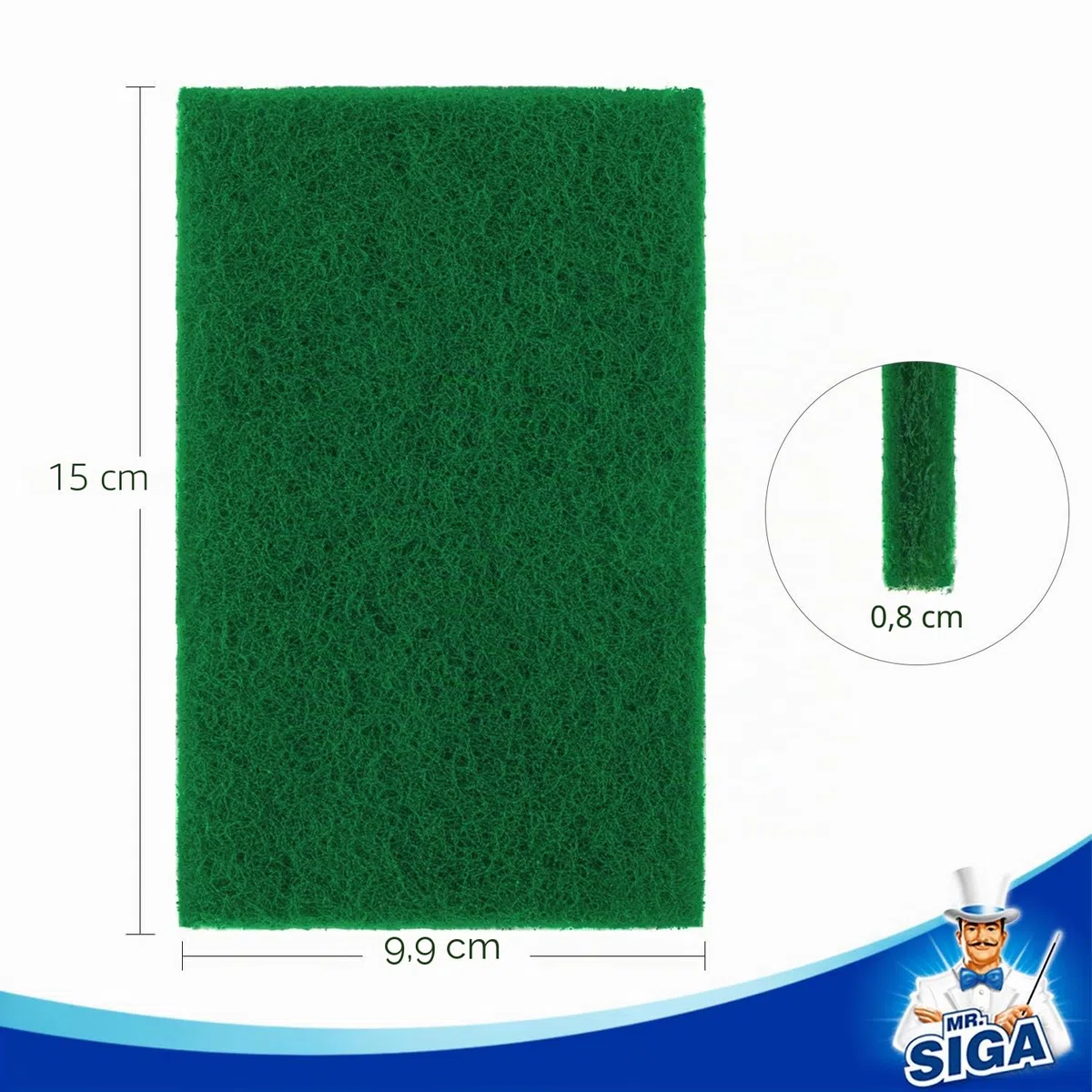 MR.SIGA Hochleistungs-Scheuerschwamm Haushaltsschrubber Reinigungstücher Topfkratzer für Küche, Spüle, Schale, 24er-Pack, 10 x 15 cm(3,9 x 5,9 Zoll), Grün