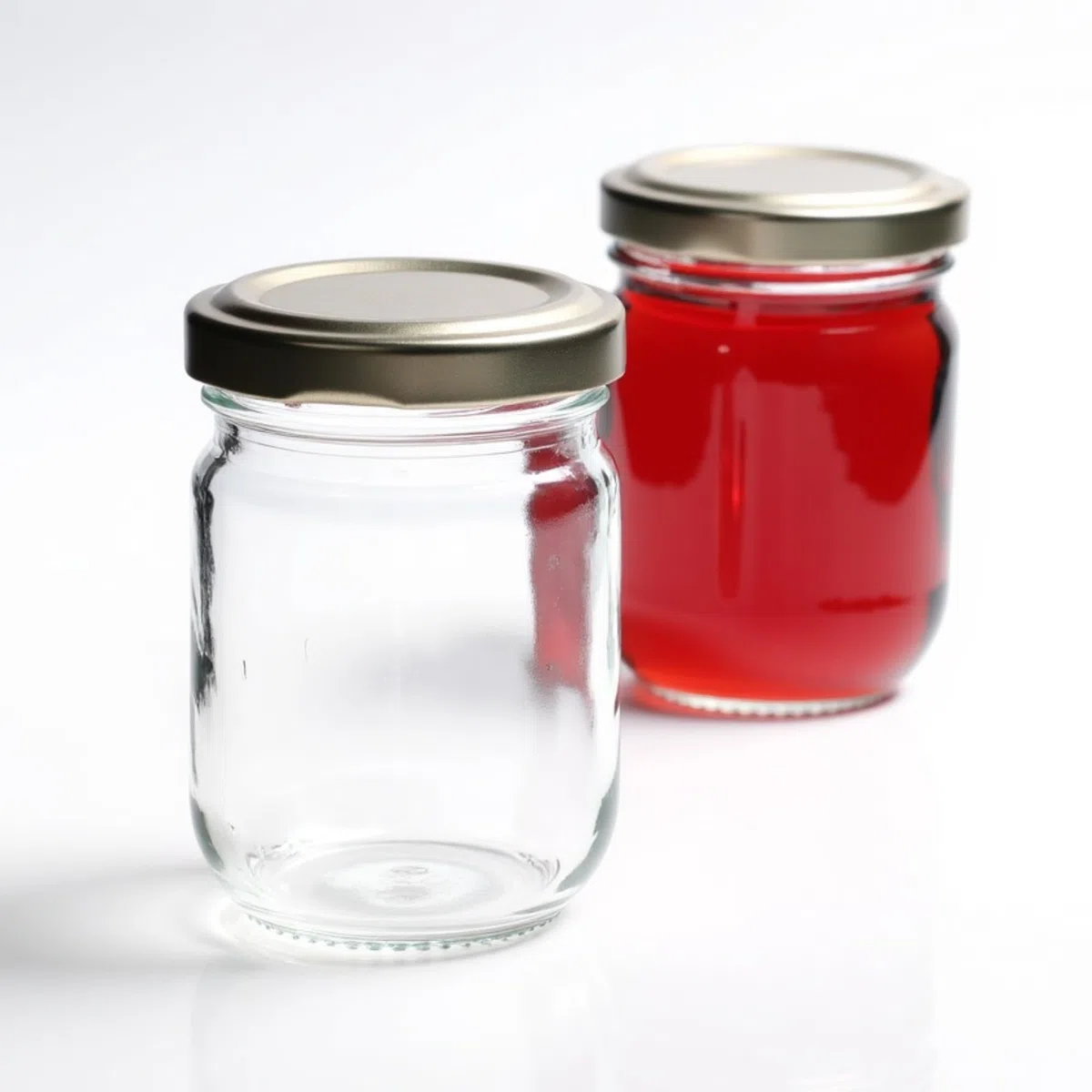 gouveo 25er Set Einmachgläser 125 ml (0,125 l) Einmachglas Helix (Sturzglas) Twist-Off Schraubdeckel TO 53 silberfarben – kleine Marmeladen-, Vorrats- & Gewürzgläser (HEG125SBS)